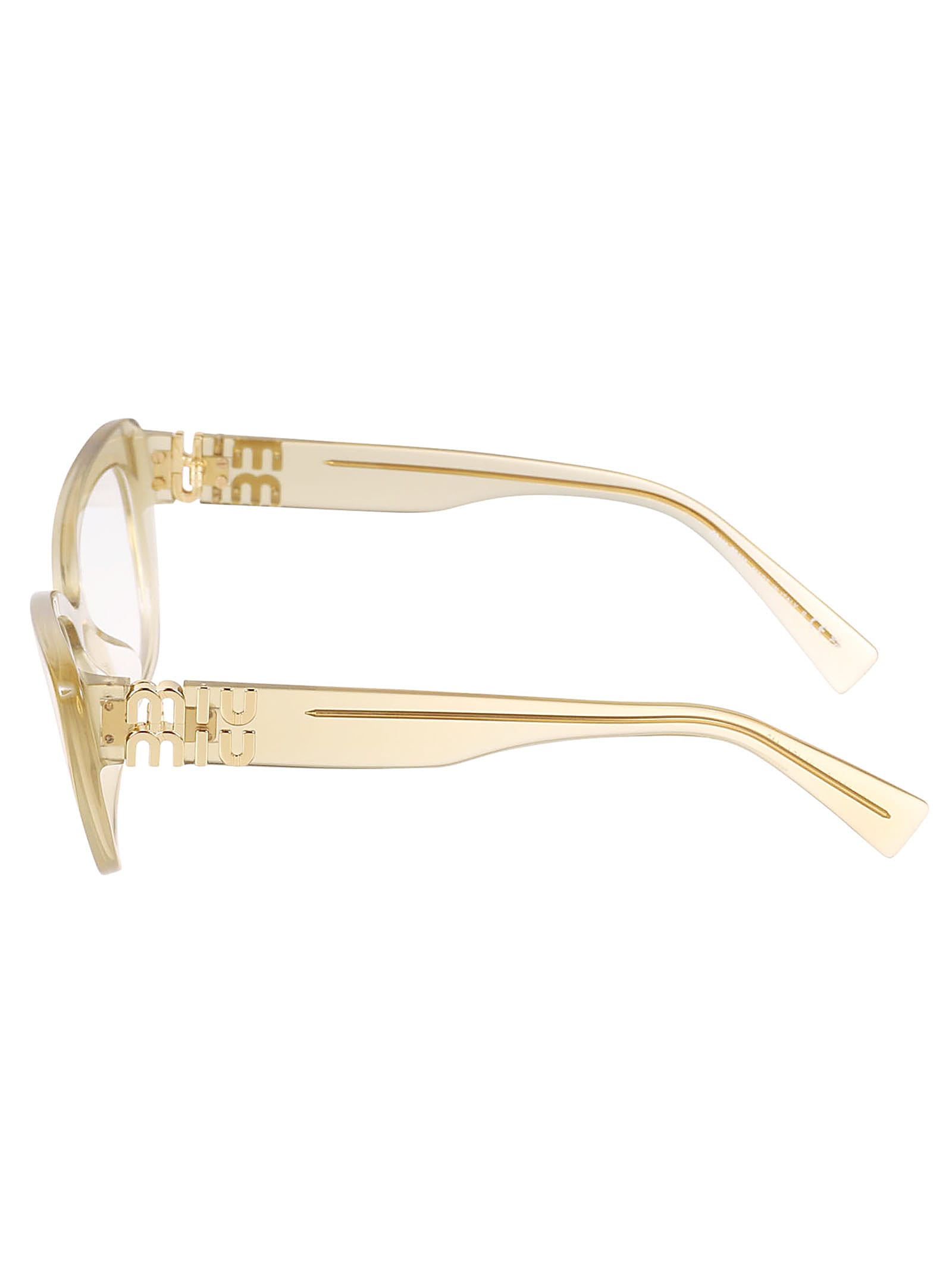 Shop Miu Miu Vista Glasses In 11m1o1