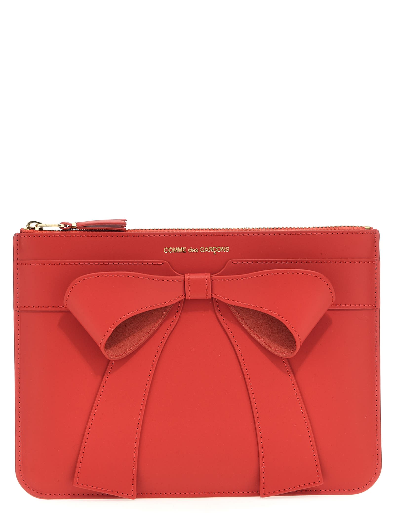 Comme Des Garçons Big Bow Wallet In Red