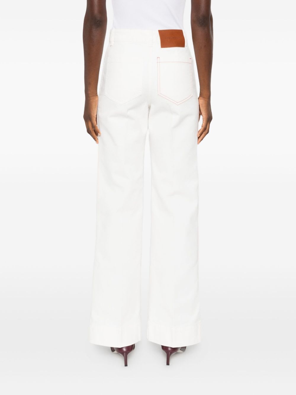 Victoria Beckham Straight-leg Jeans In Organic Cotton In Neutral