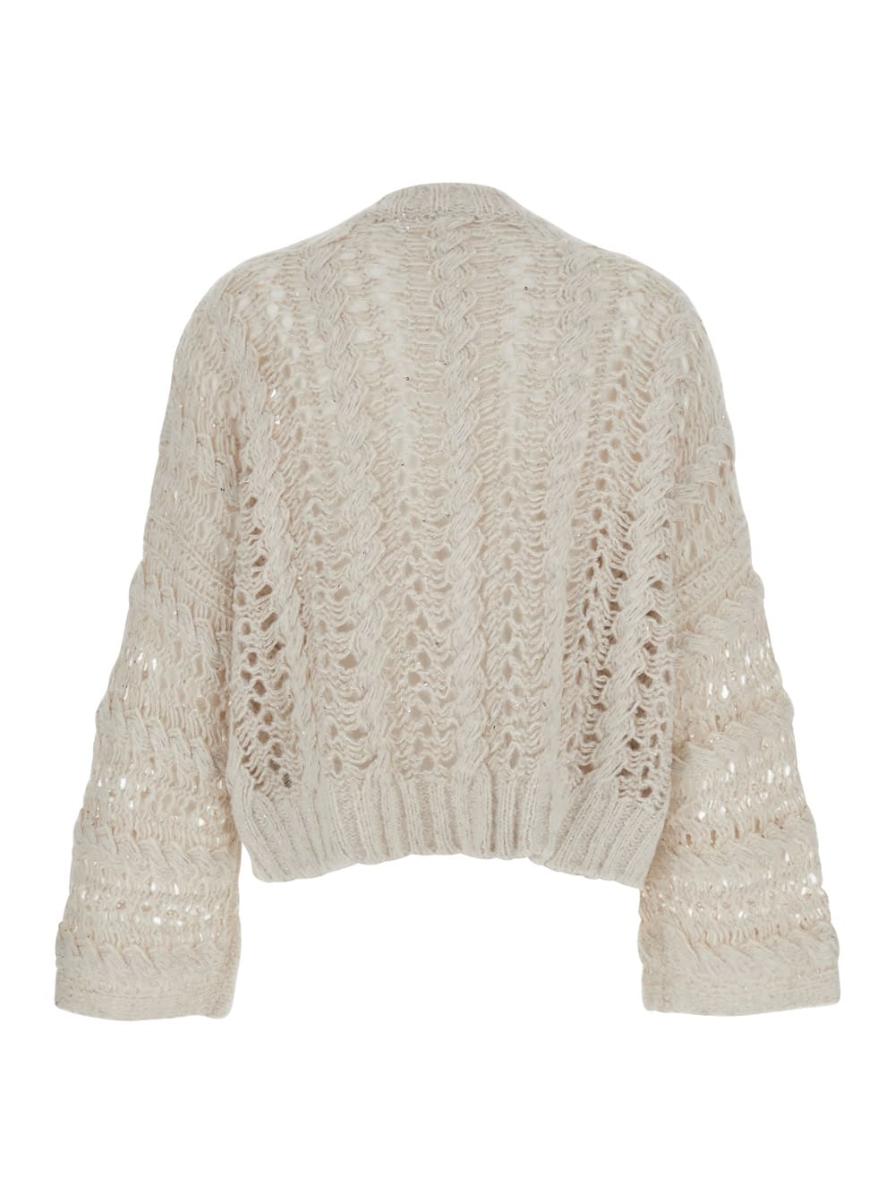 Antonelli Crew Neck Long Sleeve Sweater In Neutral
