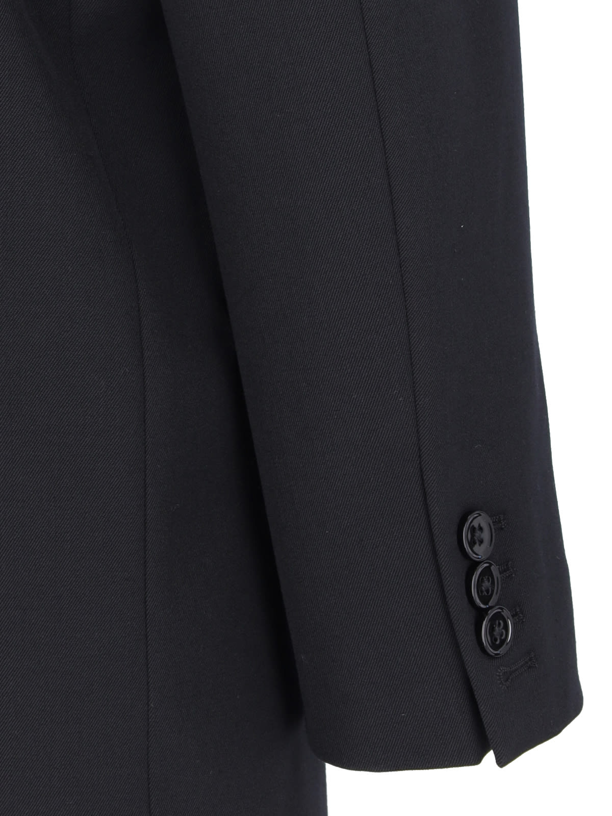 Mm6 Maison Margiela Mm6 By Maison Margiela Tailored Black Wool Blazer With Notched Lapel In Black