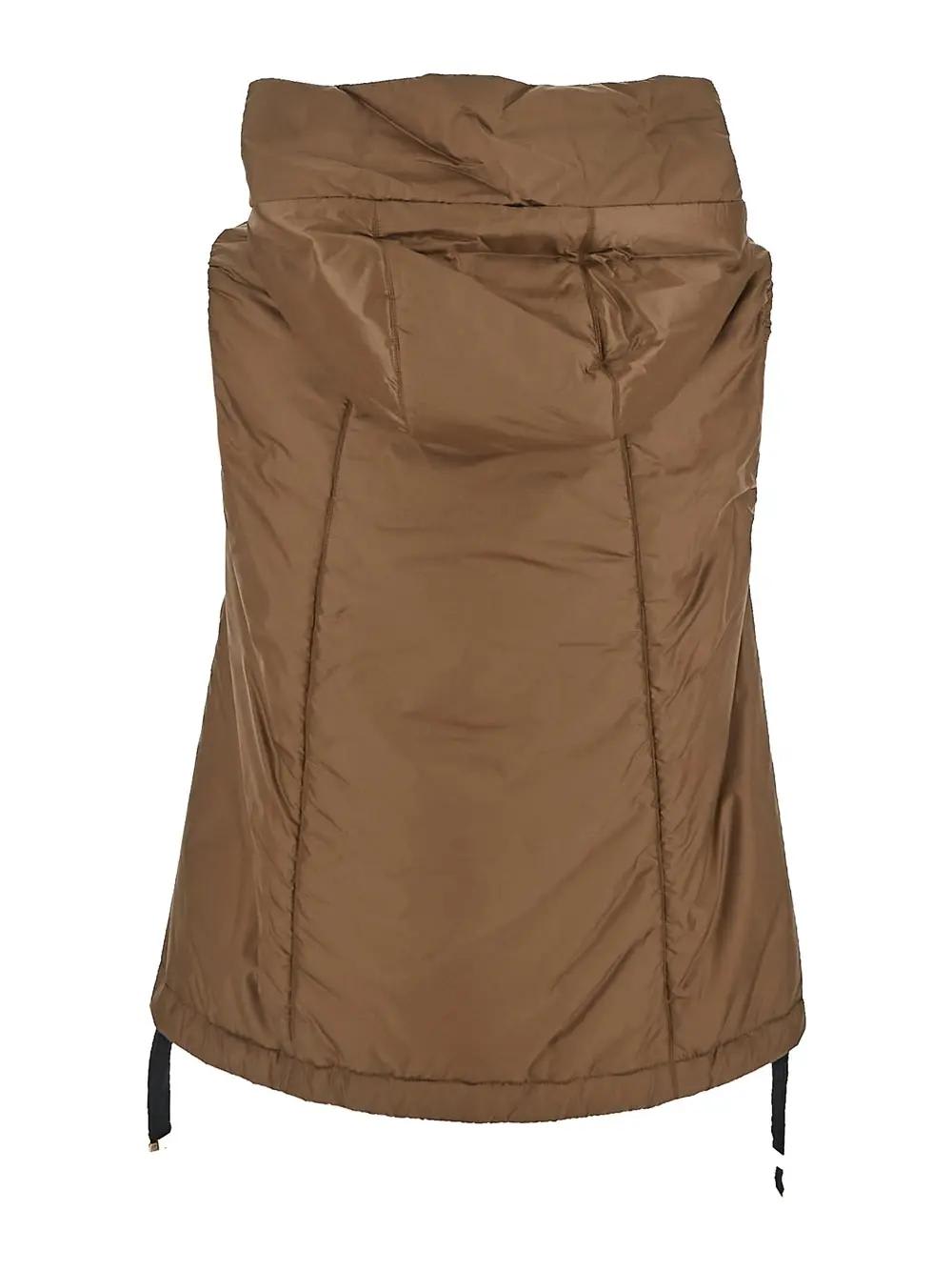Max Mara The Cube Water-resistant Technical Canvas Gilet In Brown