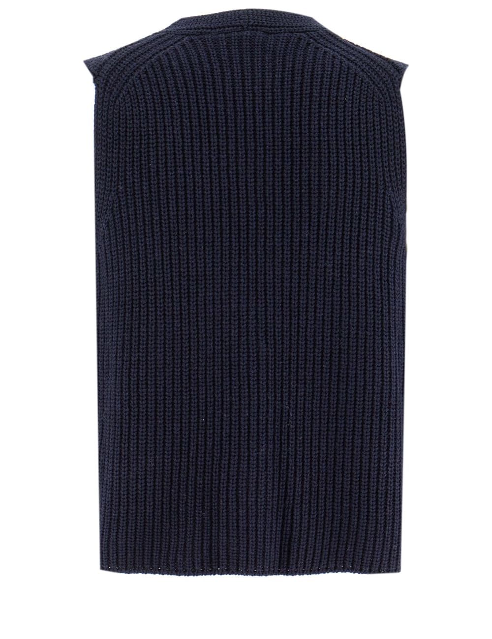 Shop Le Tricot Perugia Gilet In Dark Blue