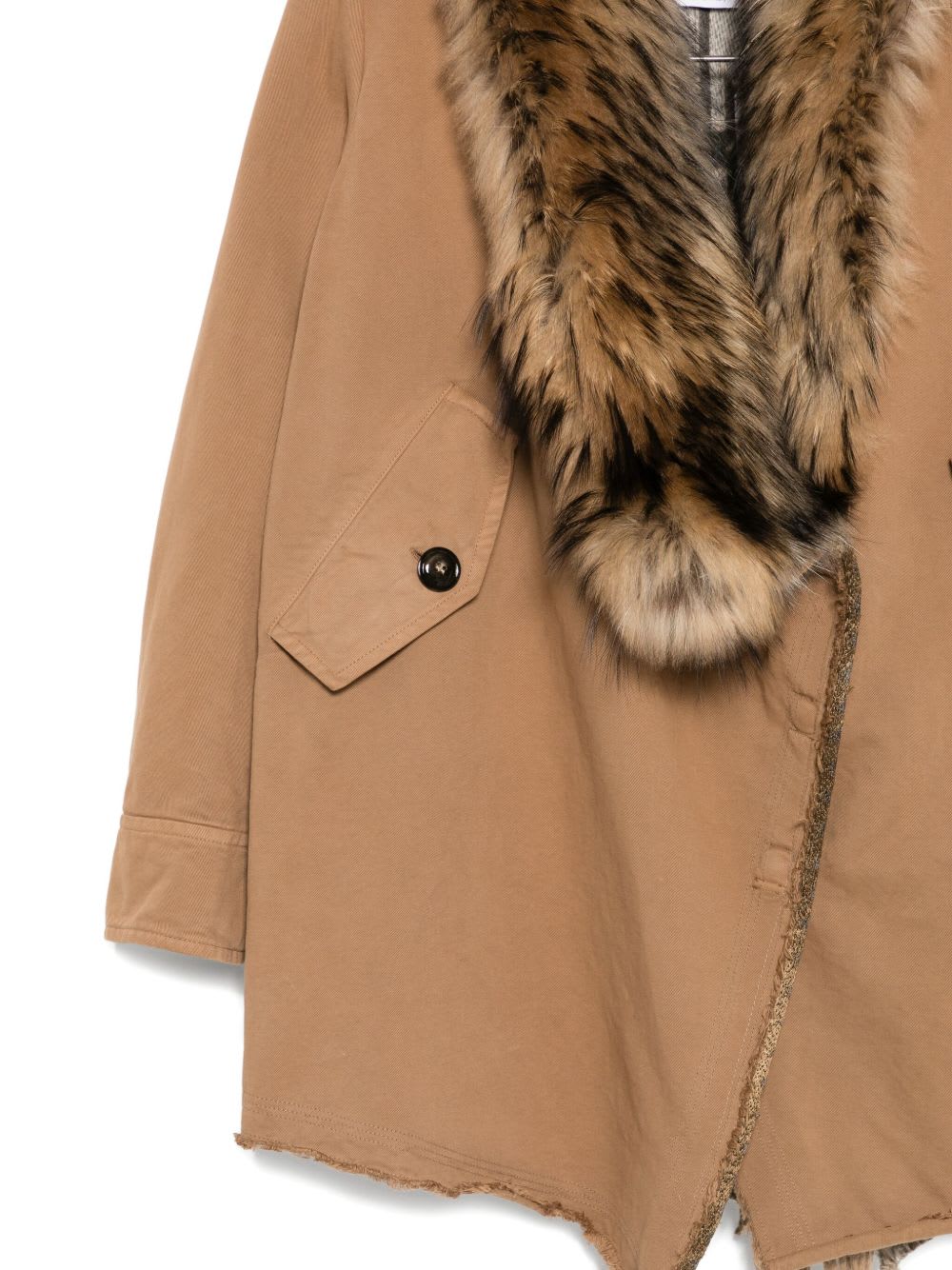 Bazar Deluxe Bazar De Luxe Short Parka Coat In Brown