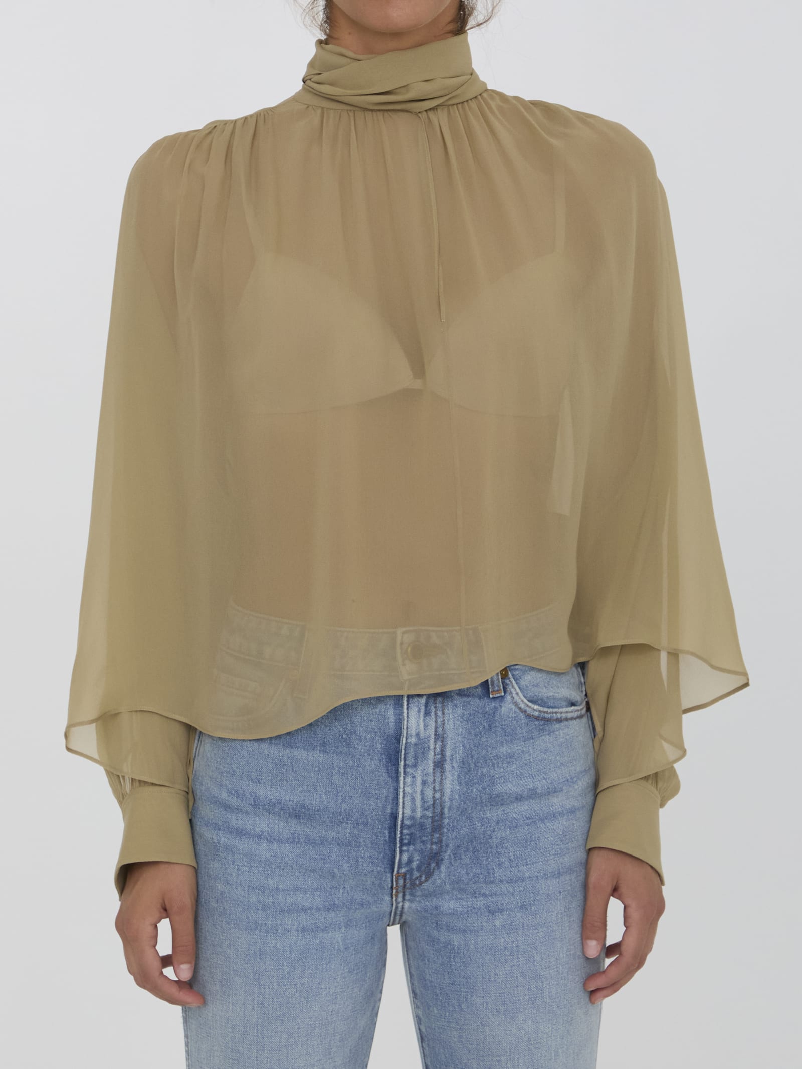 Chloé Boxy Blouse In Silk