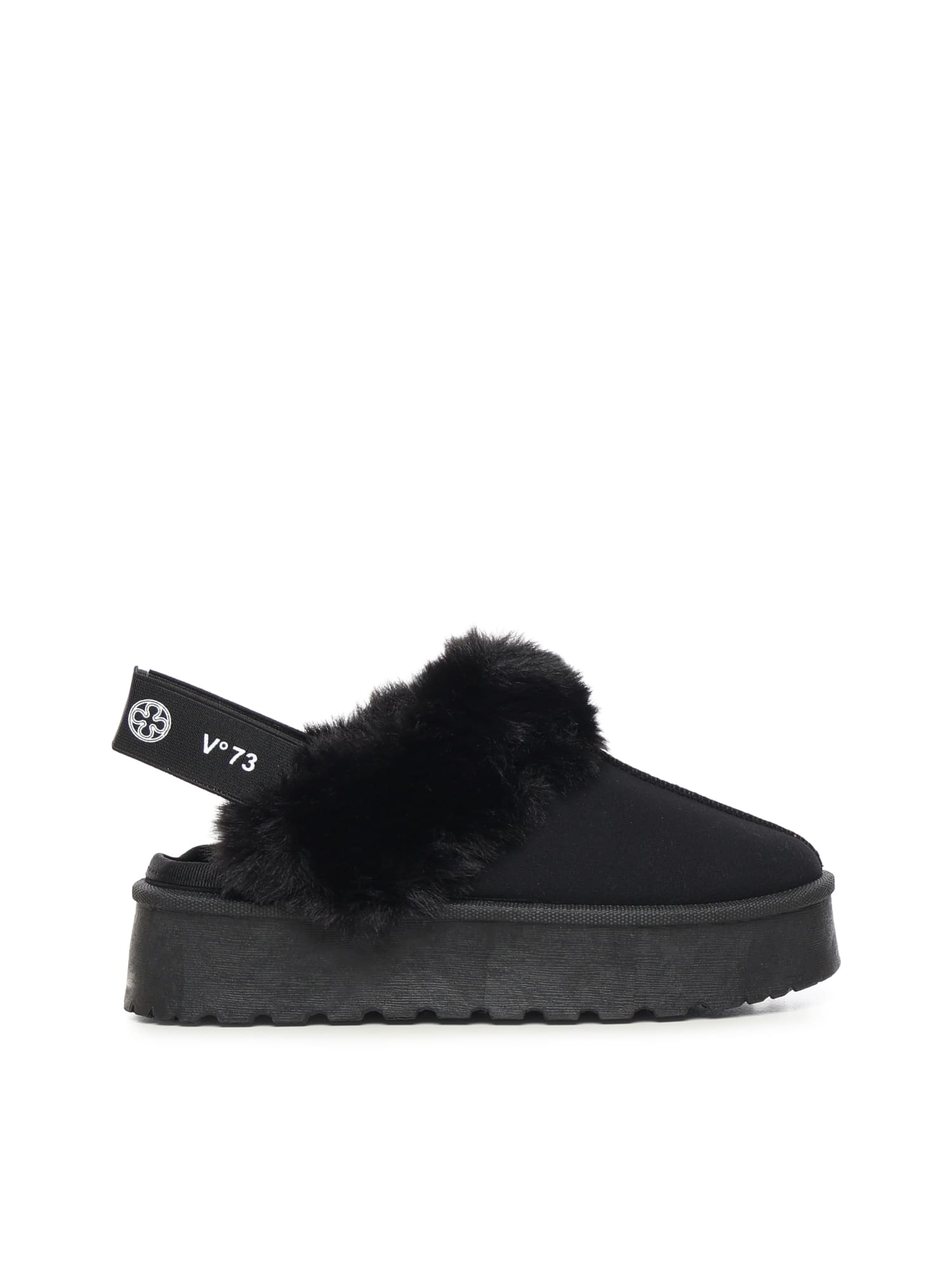 V73 Sophie Slippers With Logo In Black