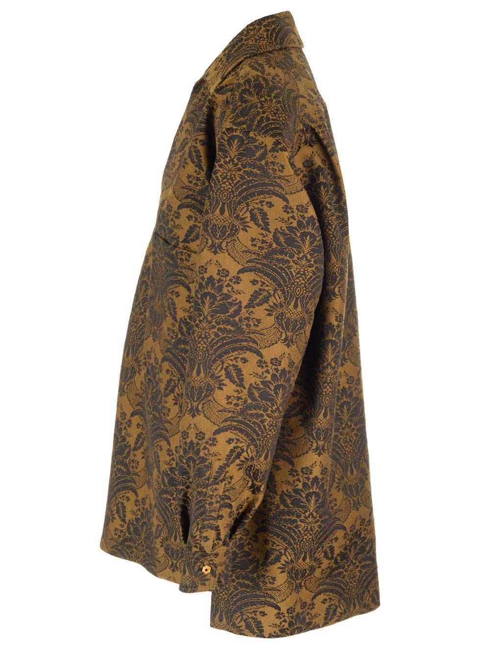 Shop Max Mara Jacquard Wool Tunic Blouse