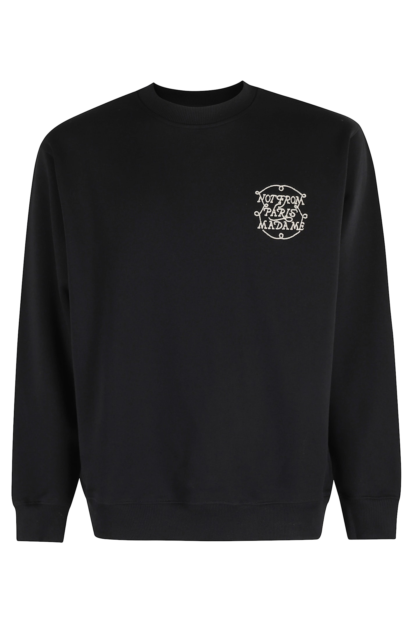 Drôle De Monsieur Le Sweatshirt Slogan Tressers In Black