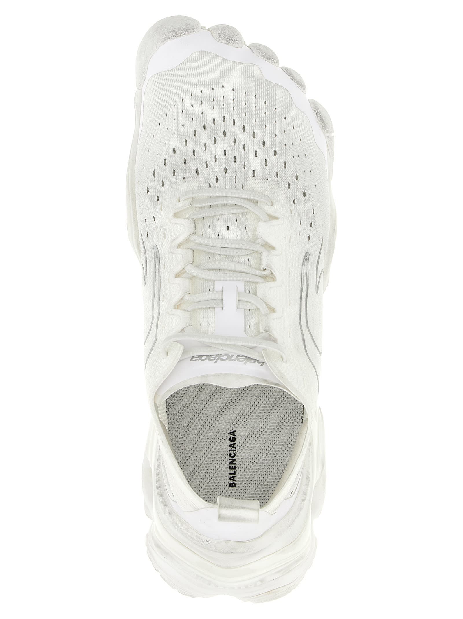 Balenciaga White Fabric Anatomic Sneakers In White