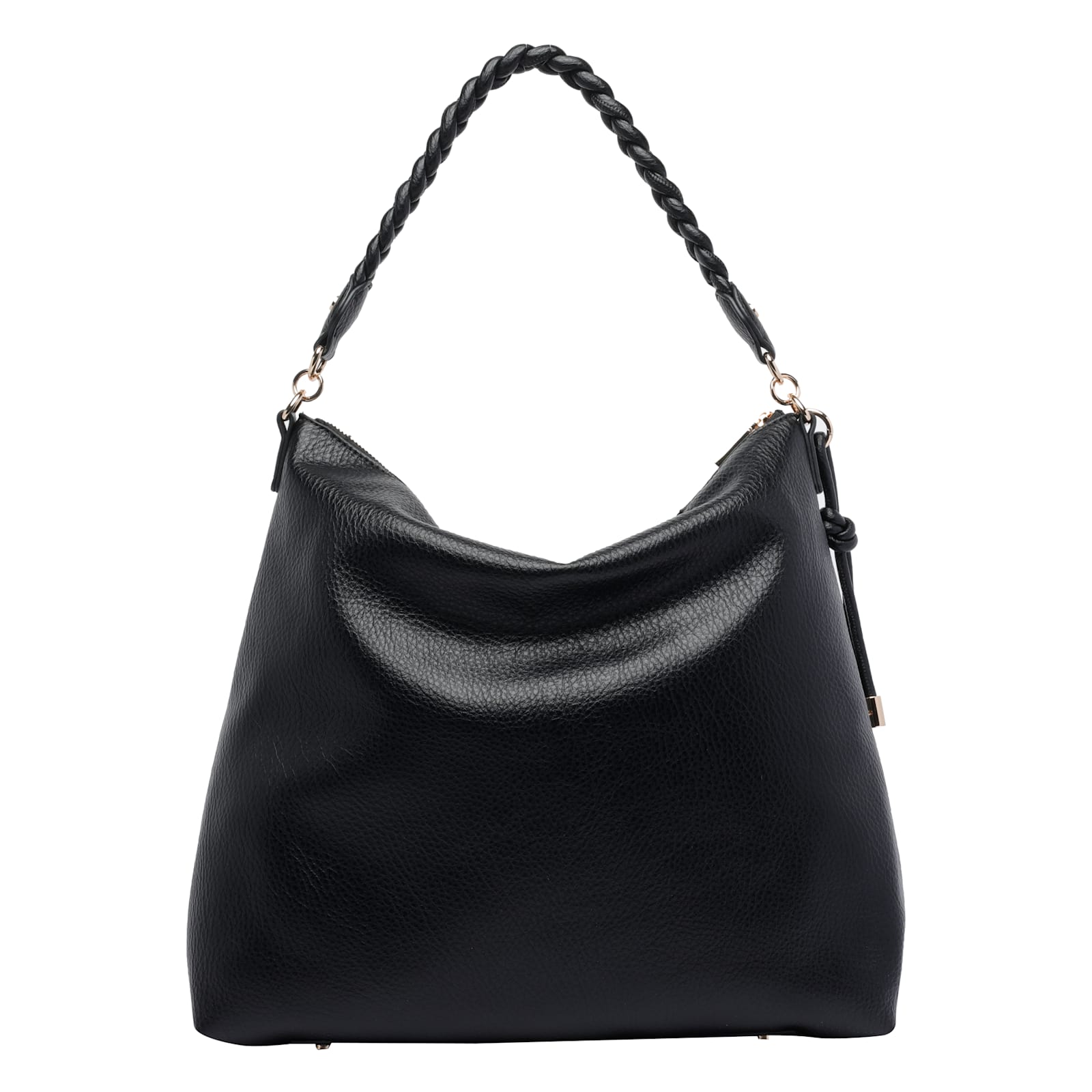 Liu •jo Braided-handle Shoulder Bag In Black
