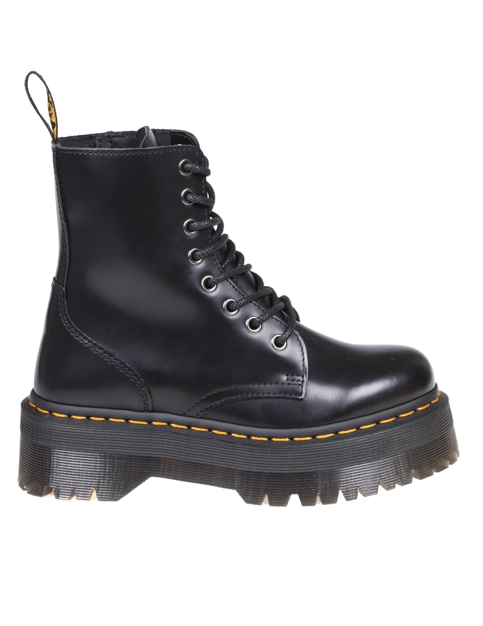 Shop Dr. Martens' Audrick Chelsea Platform Boots In Leather In Black