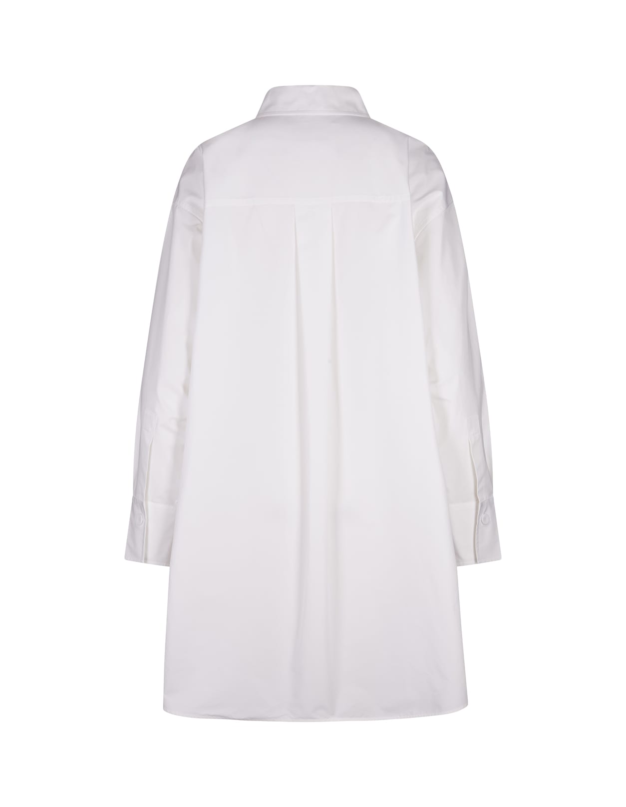 Shop Jil Sander White Poplin Shirt Dress