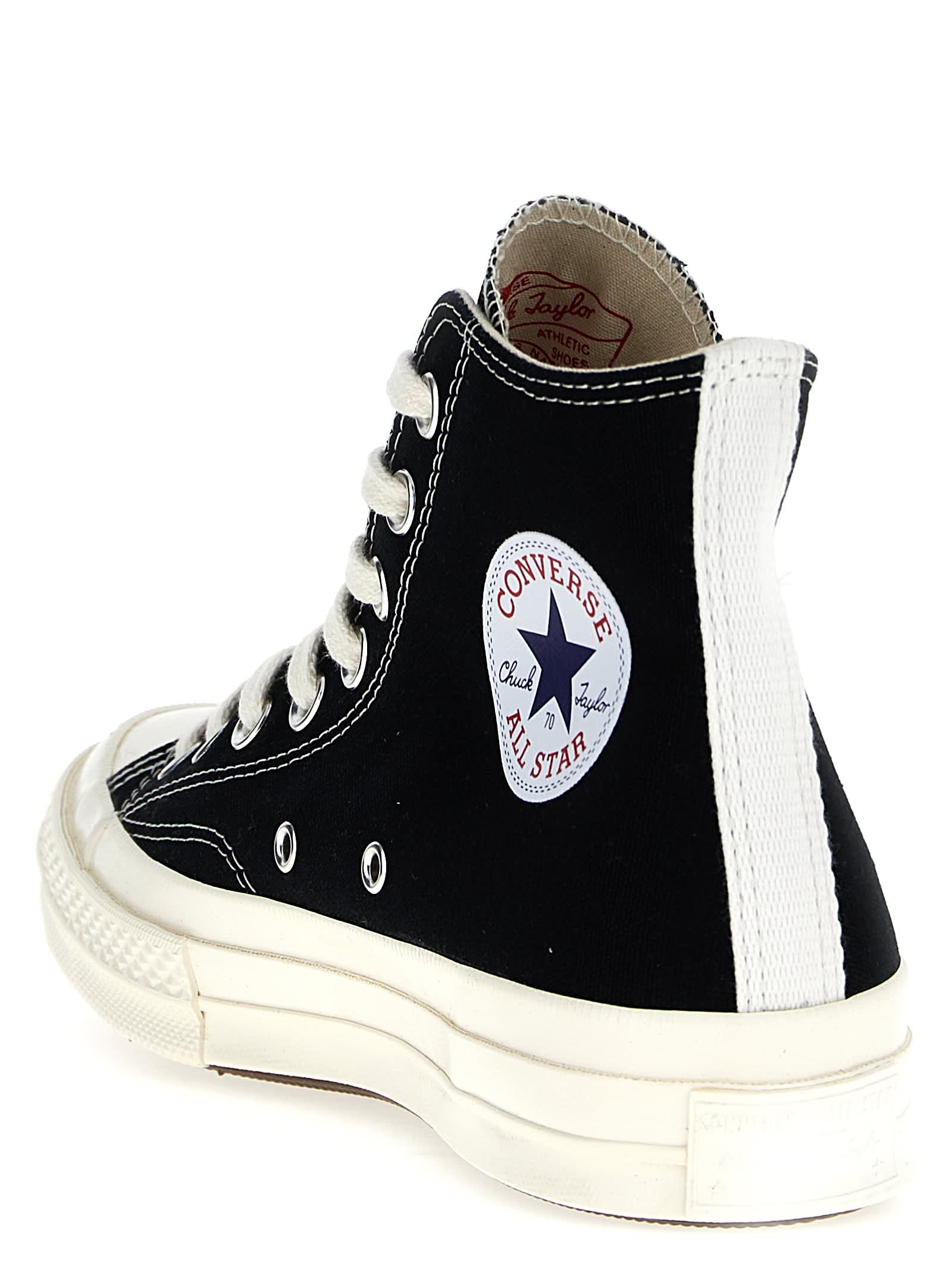 Comme Des Garçons Play X Converse Chuck 70 Multi Heart Sneakers In Black