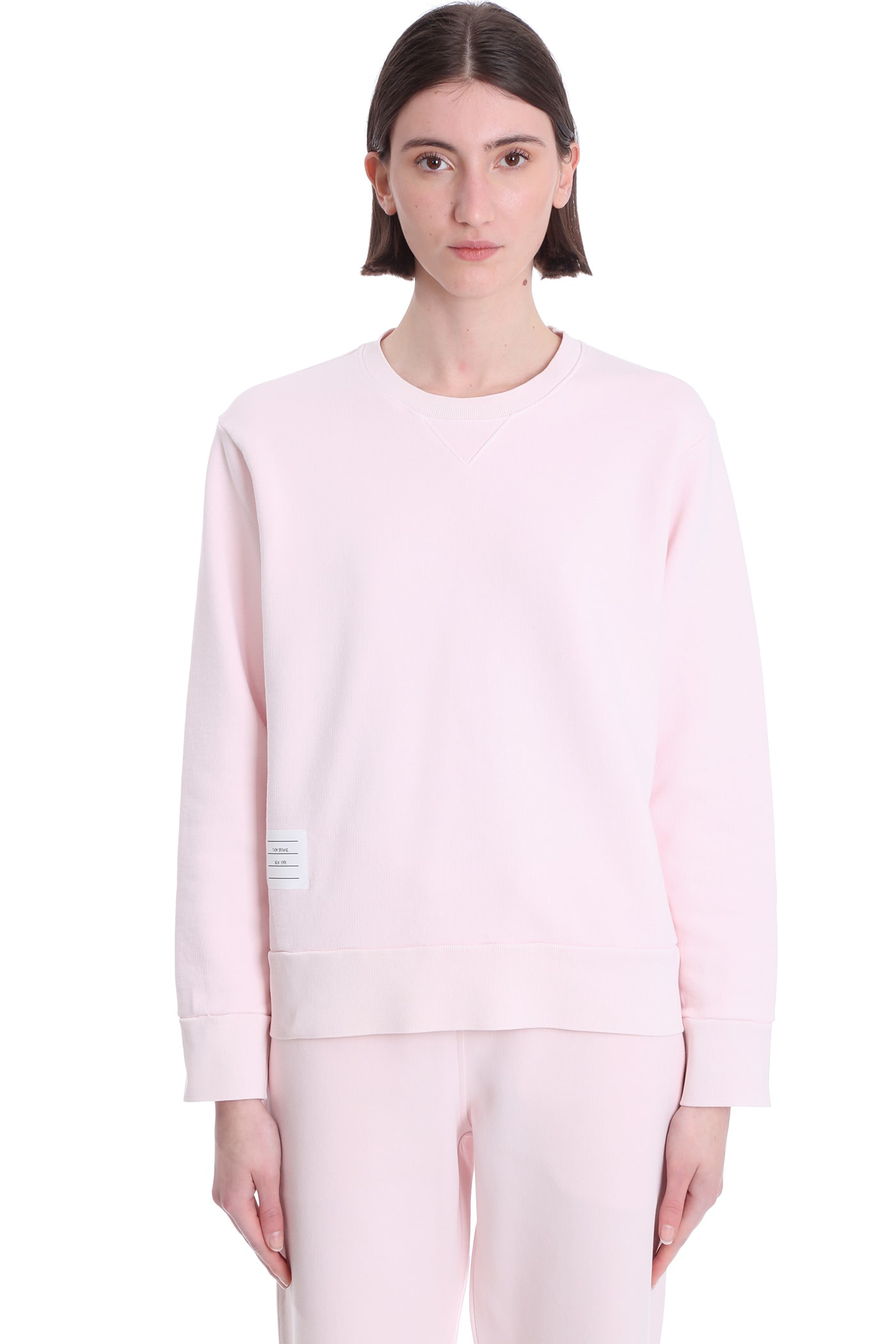 Thom Browne Sweatshirt In Rose-pink Cotton