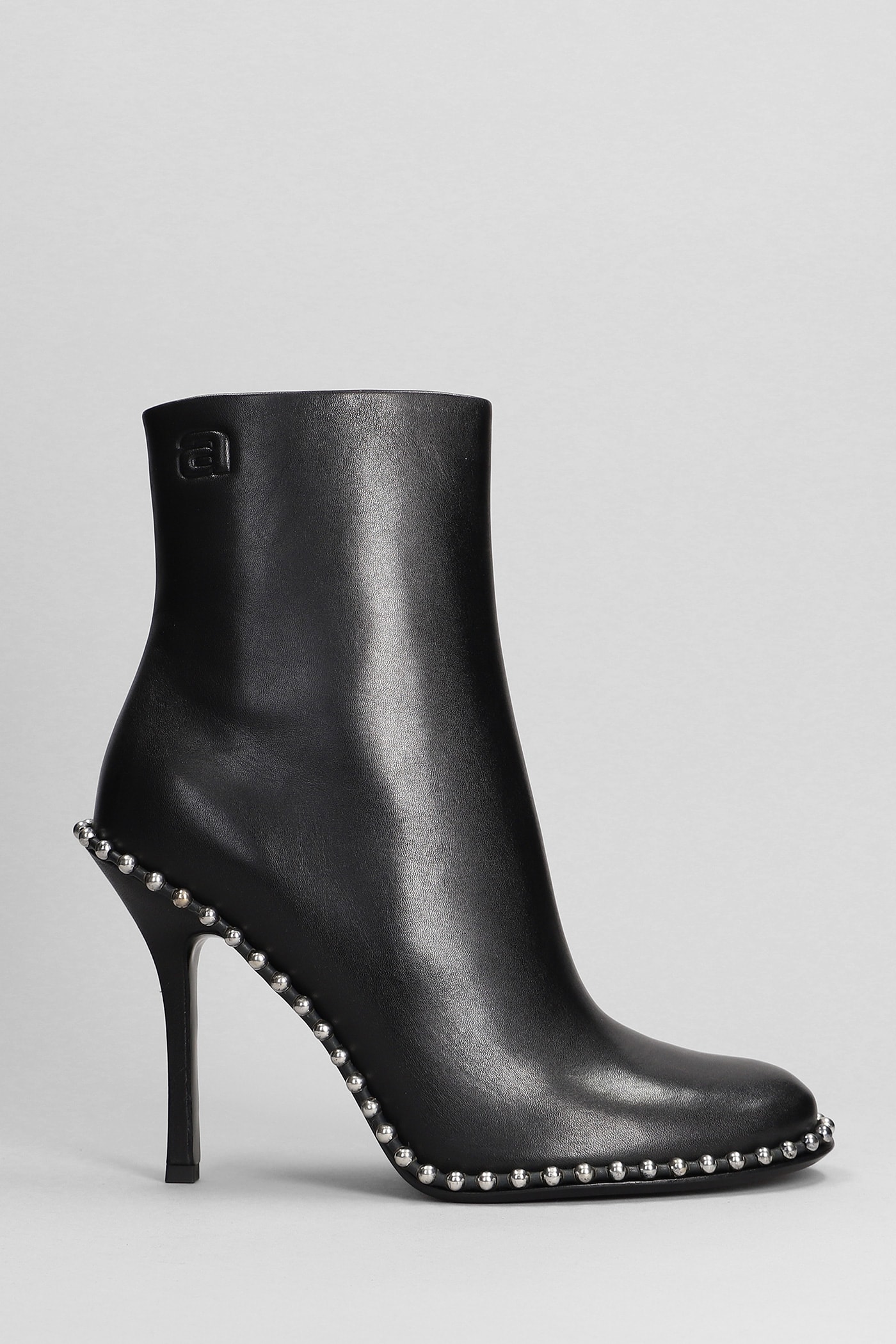 Nova 105 High Heels Ankle Boots In Black Leather