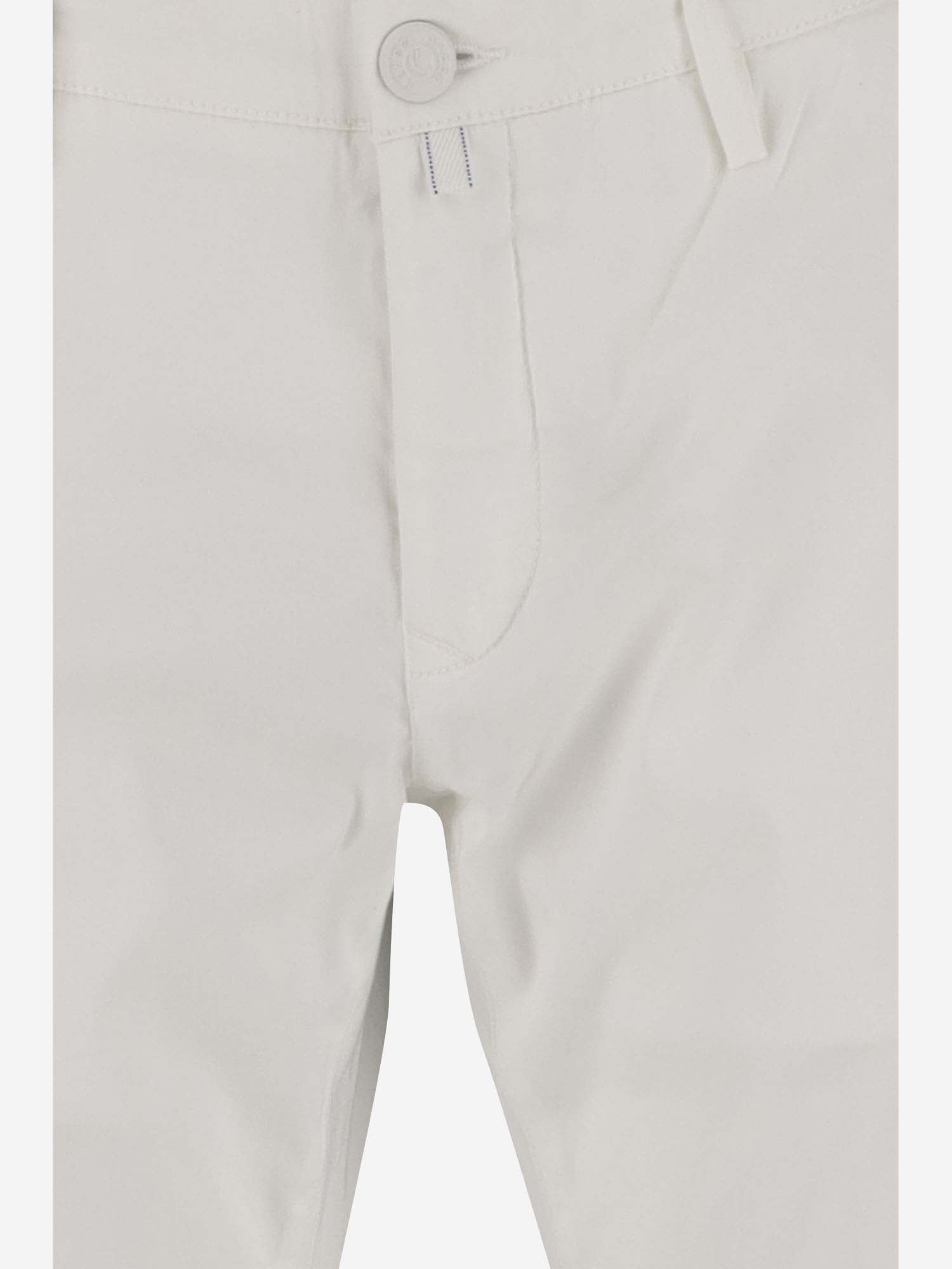 Shop Jacob Cohen Cotton Stratch Pants In White
