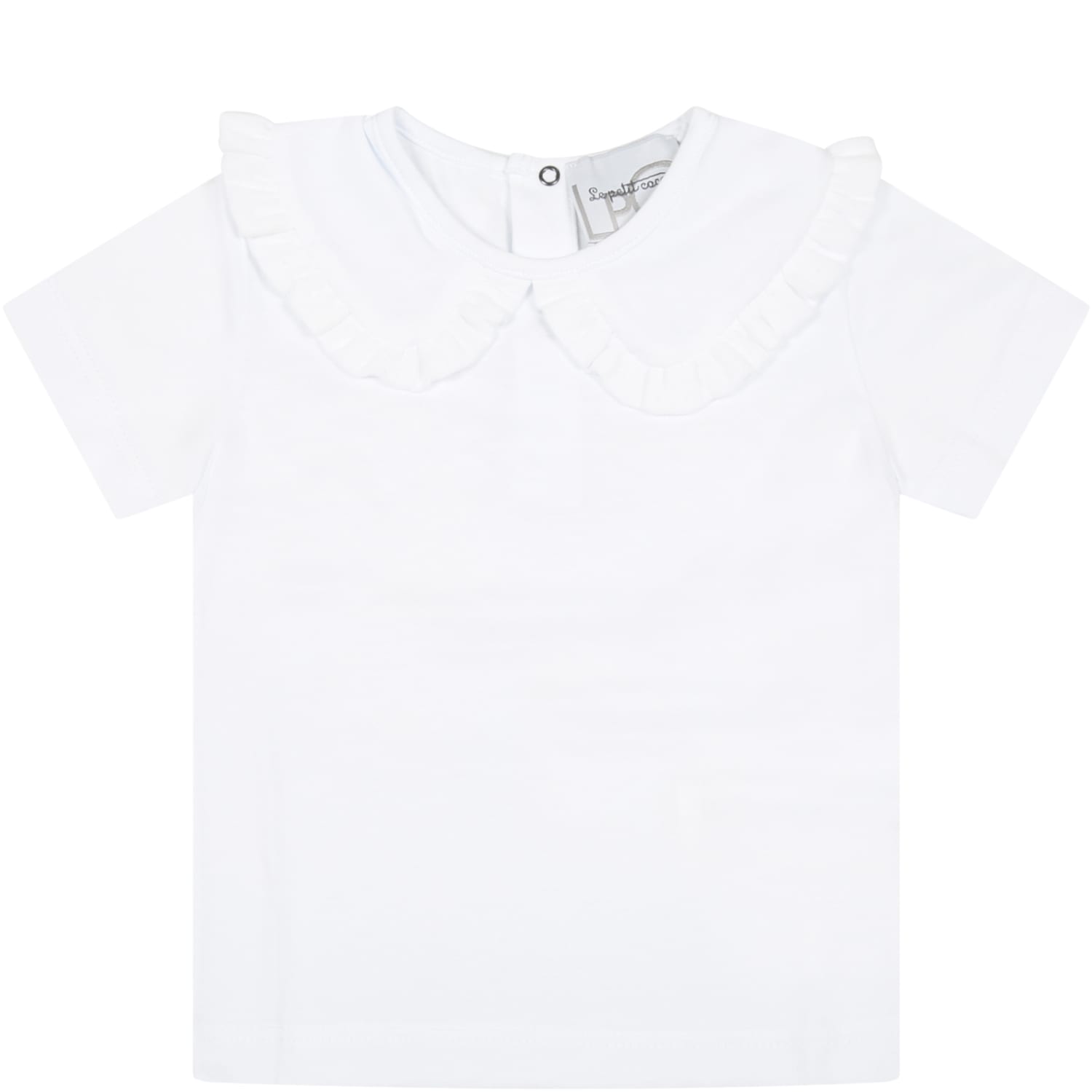 Le Petit Coco White T-shirt For Baby Girl