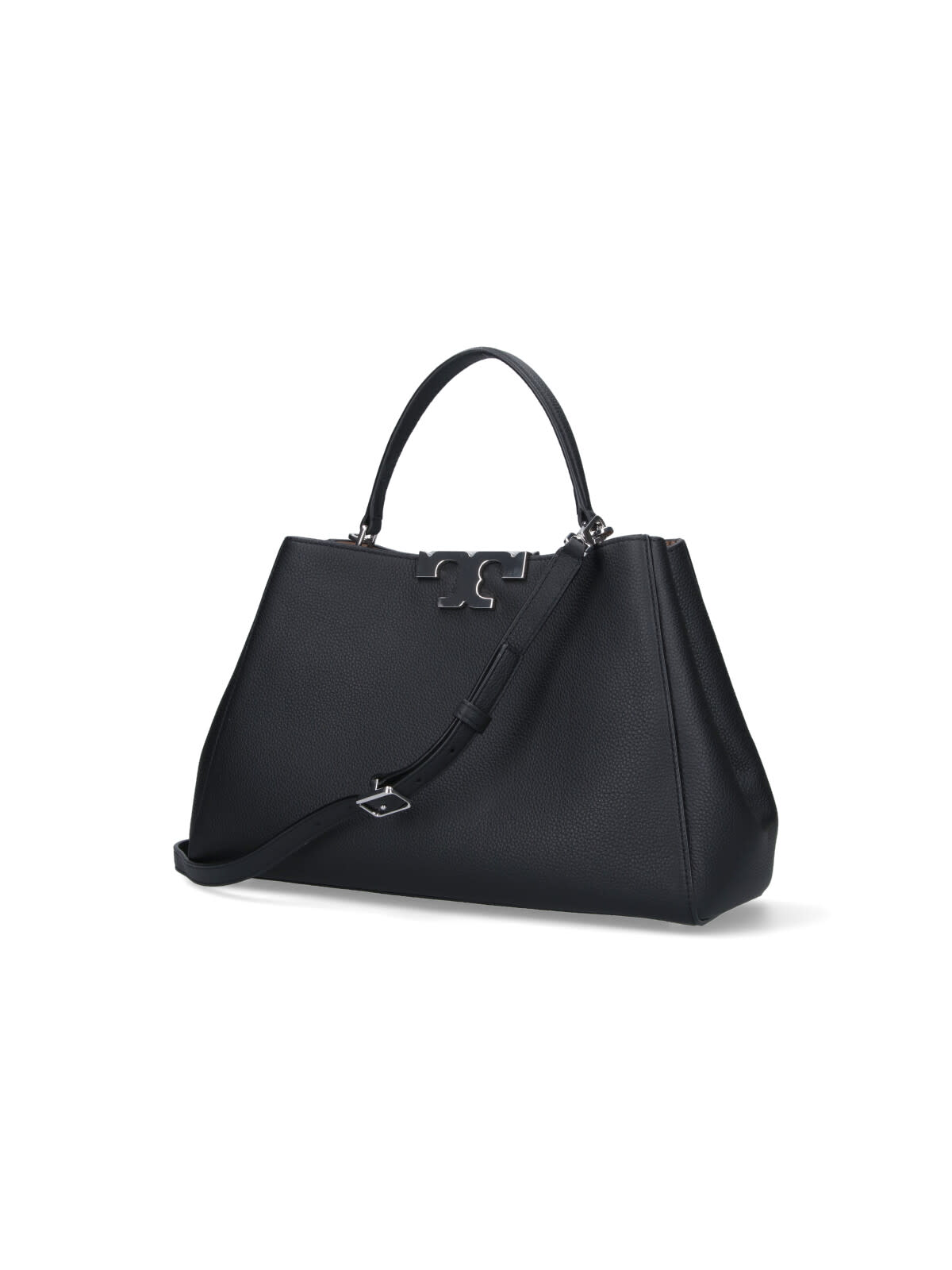 Tory Burch Medium Eleanor Leather Top Handle Bag In Black