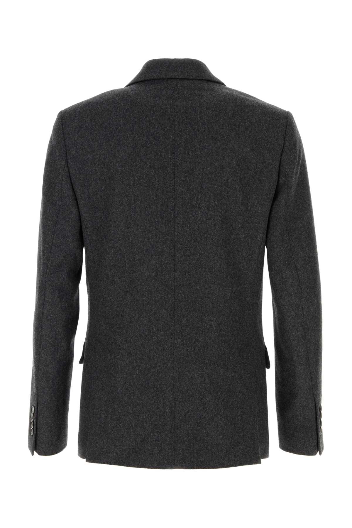 Shop Ami Alexandre Mattiussi Dark Grey Wool Blazer In Darkgrey