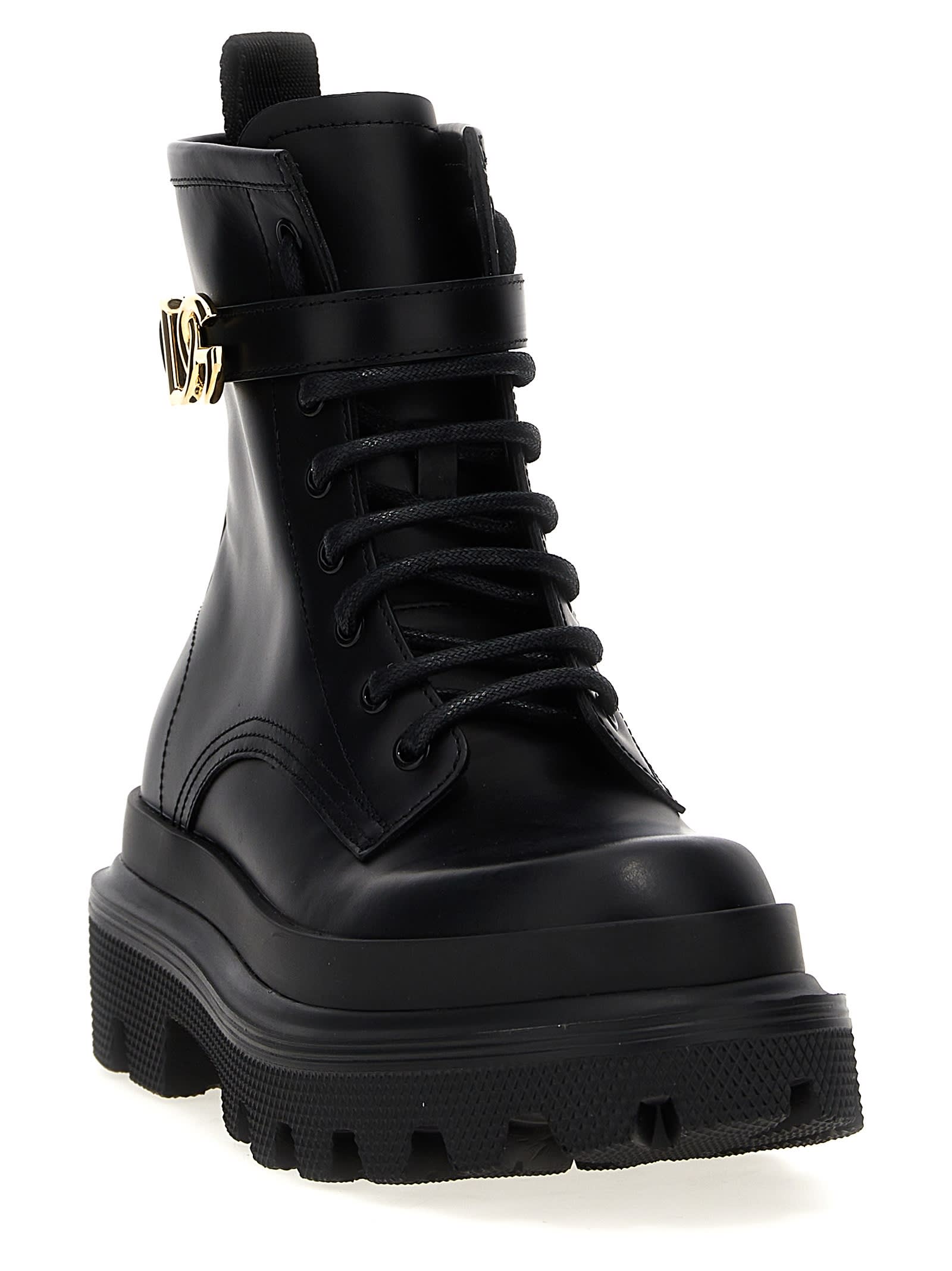 Shop Dolce & Gabbana Logo Ankle Boots In Black