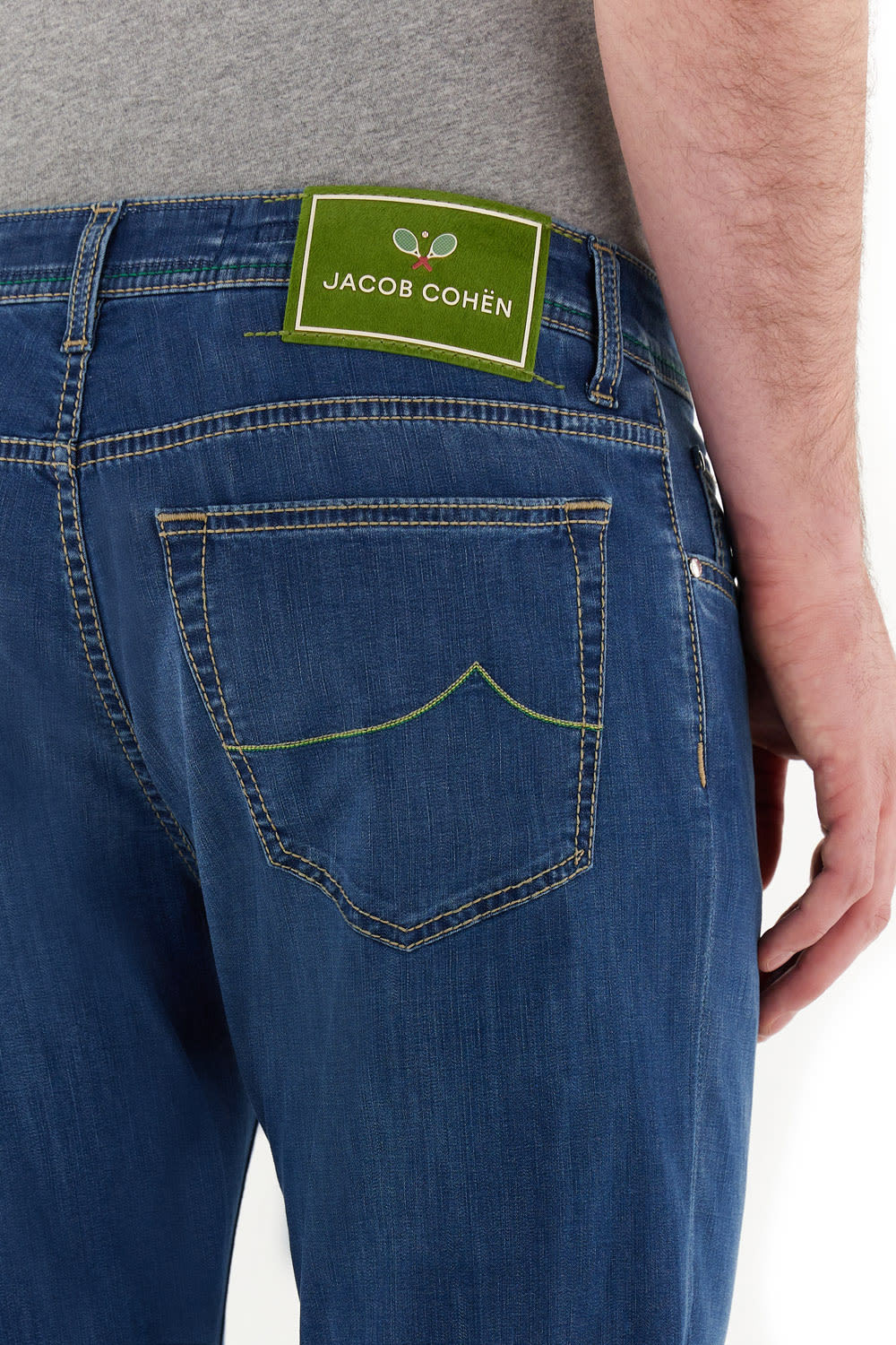 Jacob Cohen Slim Fit Trousers Five Pockets In D Medium Blue