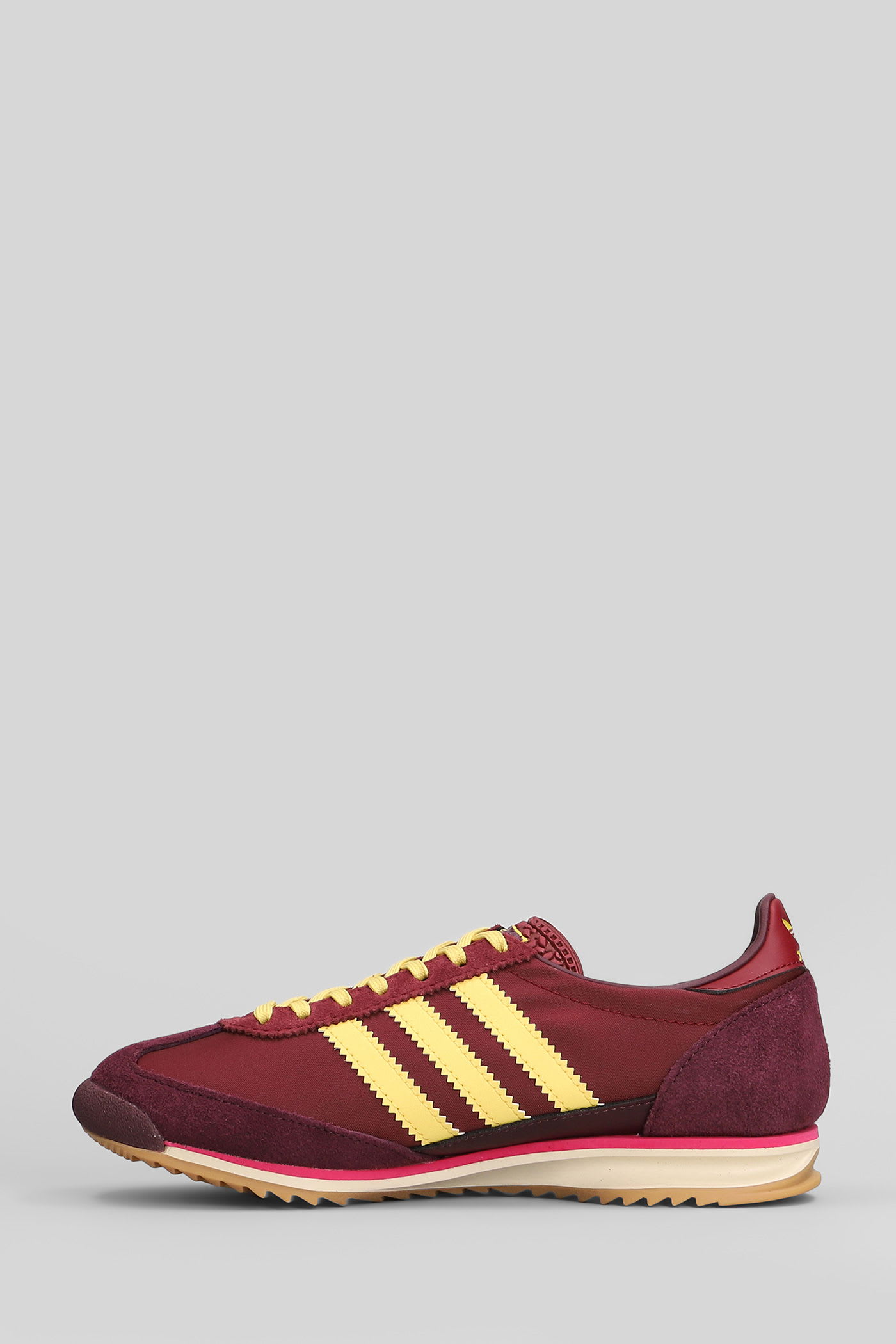 Adidas Originals Sl 72 Og Sneakers In Bordeaux Suede And Fabric In Red
