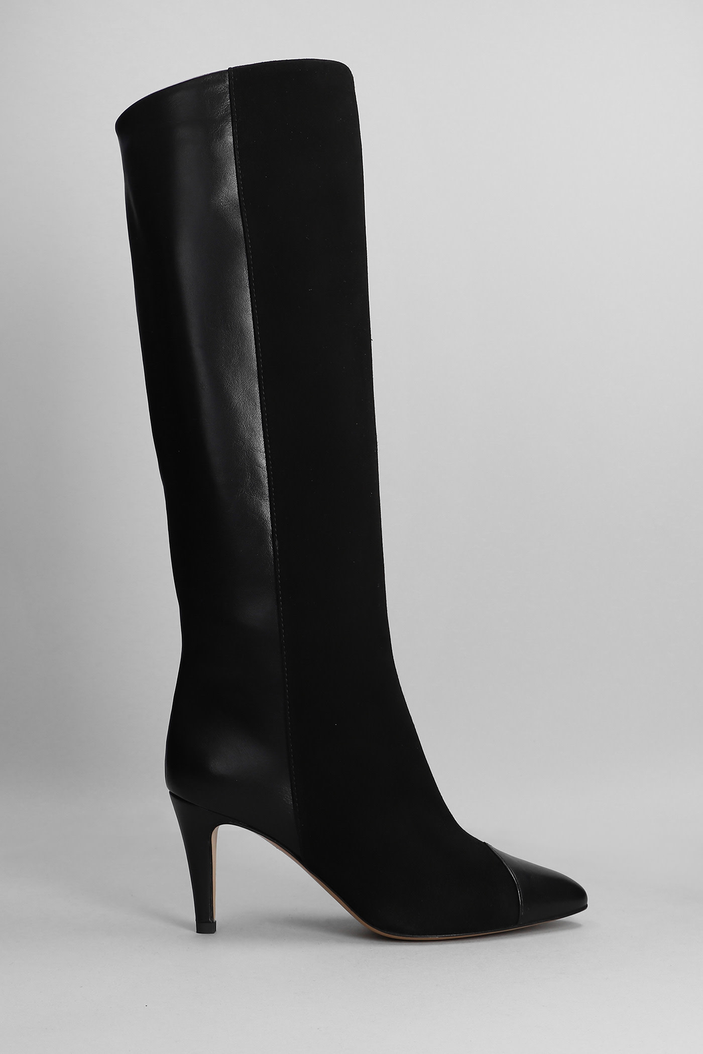 The Seller High Heels Boots In Black Suede And Leather