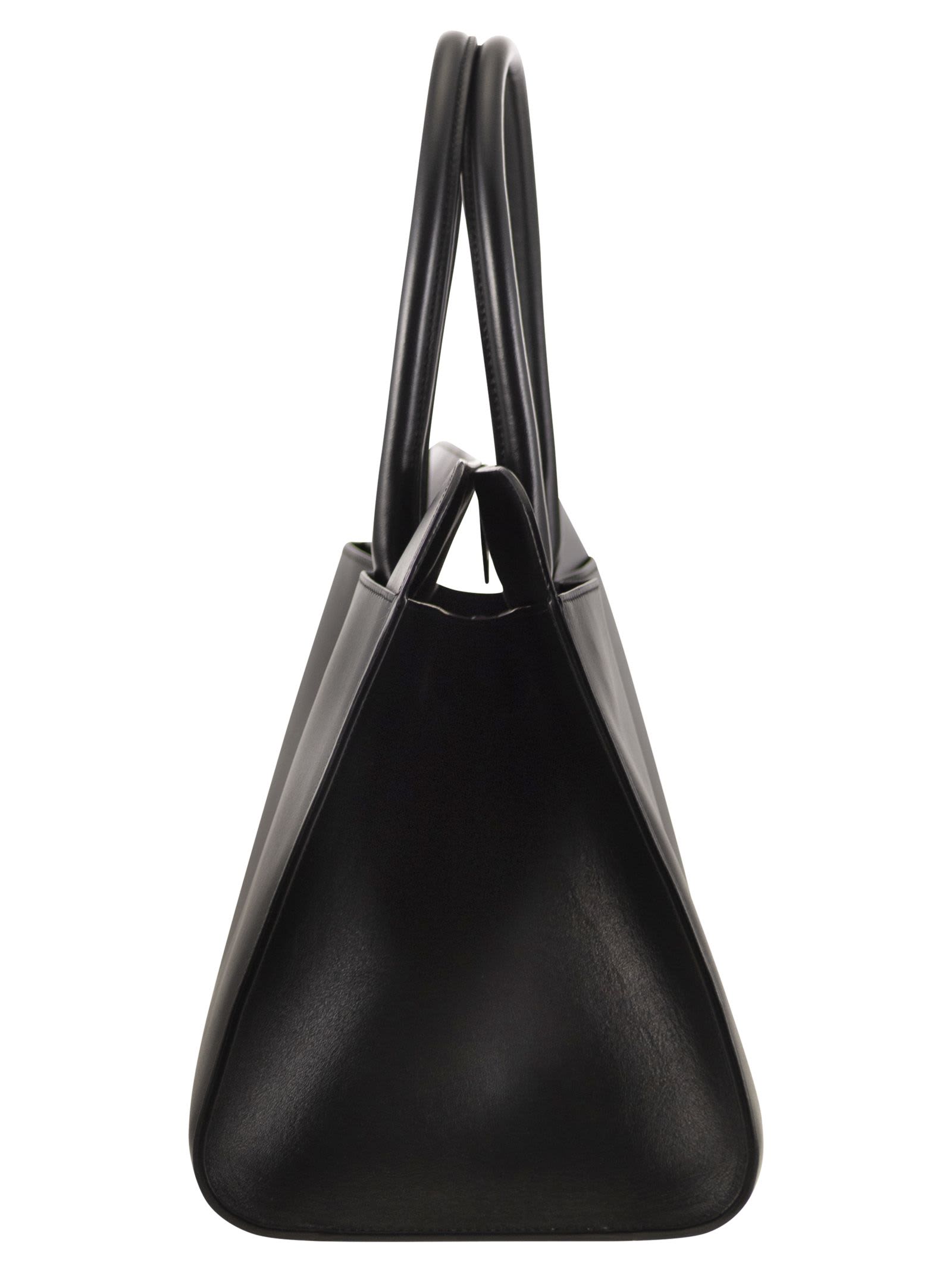 Fabiana Filippi Large Handbag With Metal Accessory In Black
