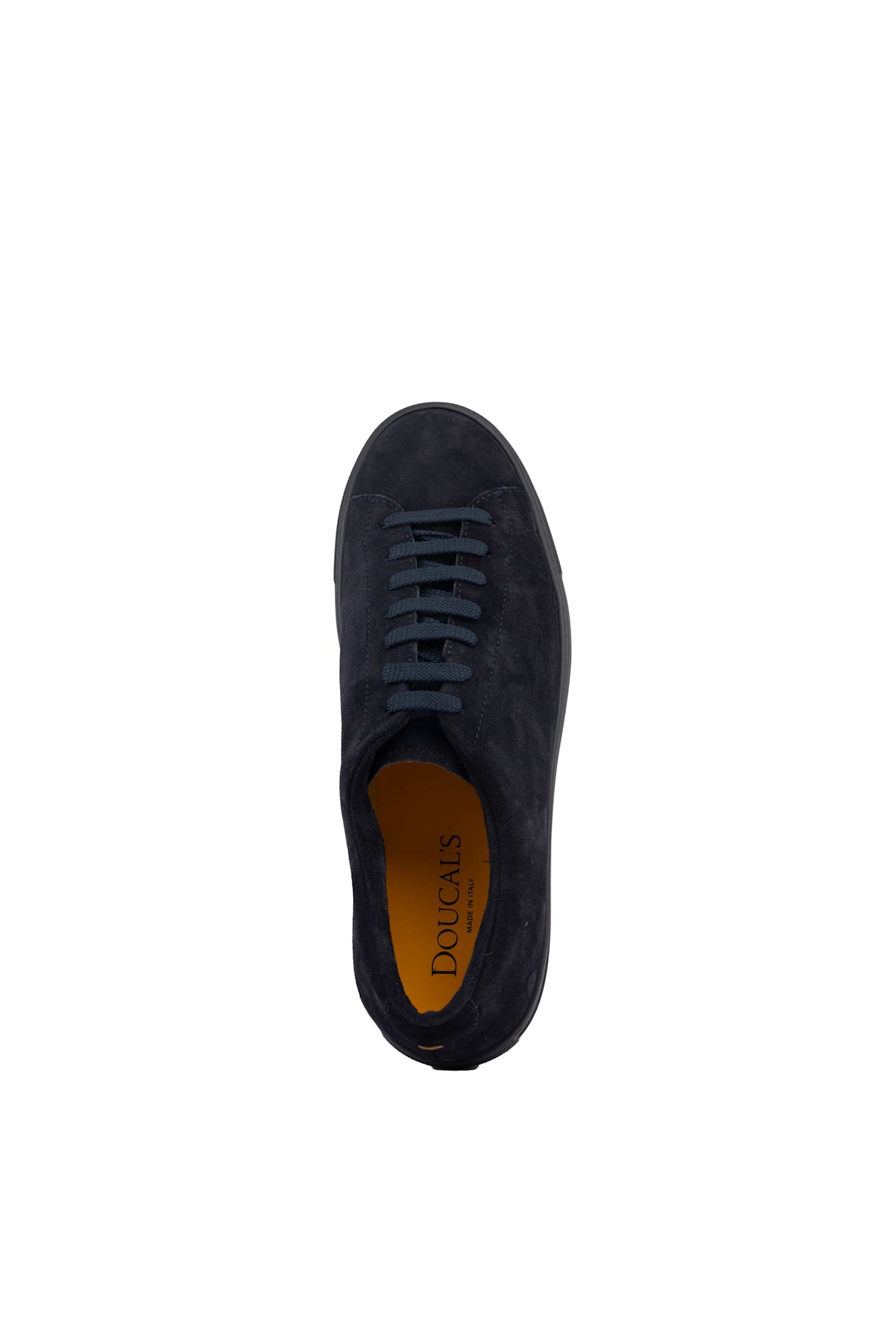 Shop Doucal's Blue Suede Sneakers In Blu+f.do Blu