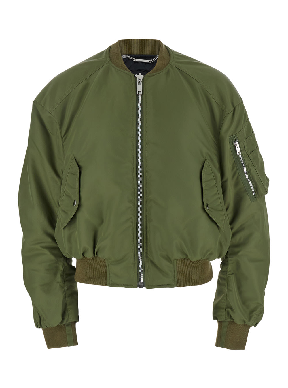 Jordanluca Bulldog Bomber Jacket In Green