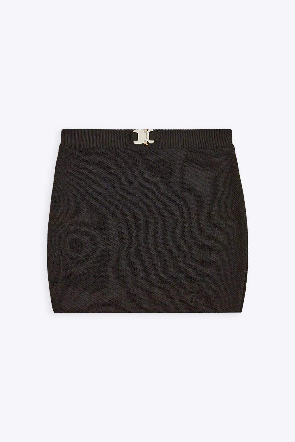 1017 ALYX 9SM Knit Skirt Black knitted mini-skirt with buckle - Knit skirt