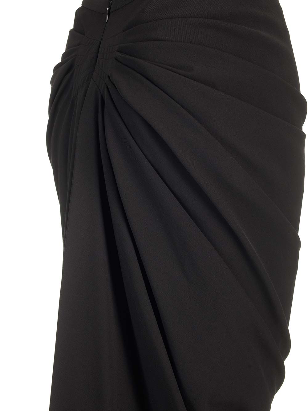 Shop Dries Van Noten Wool Jersey Midi Skirt In Black