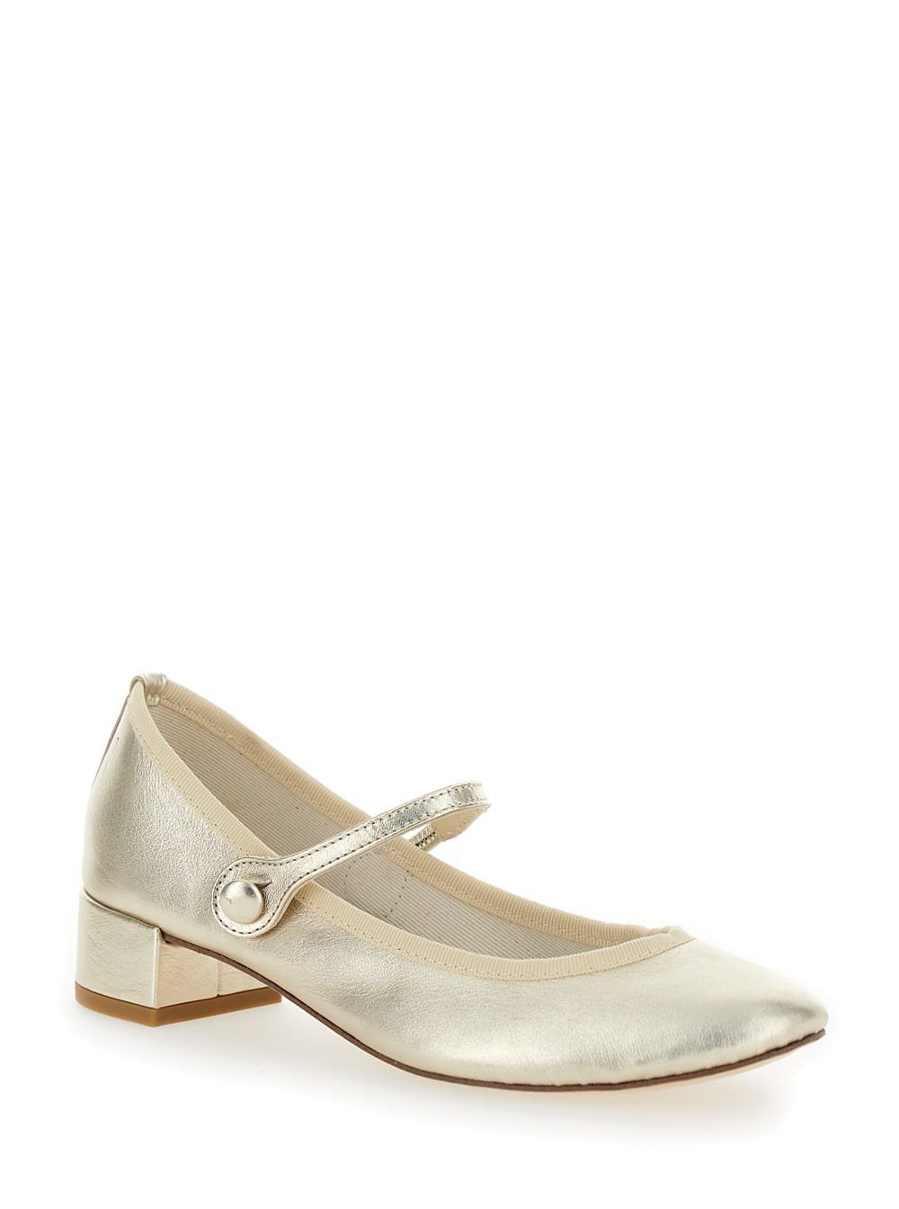 Shop Repetto Rose Maryjane In Metallic