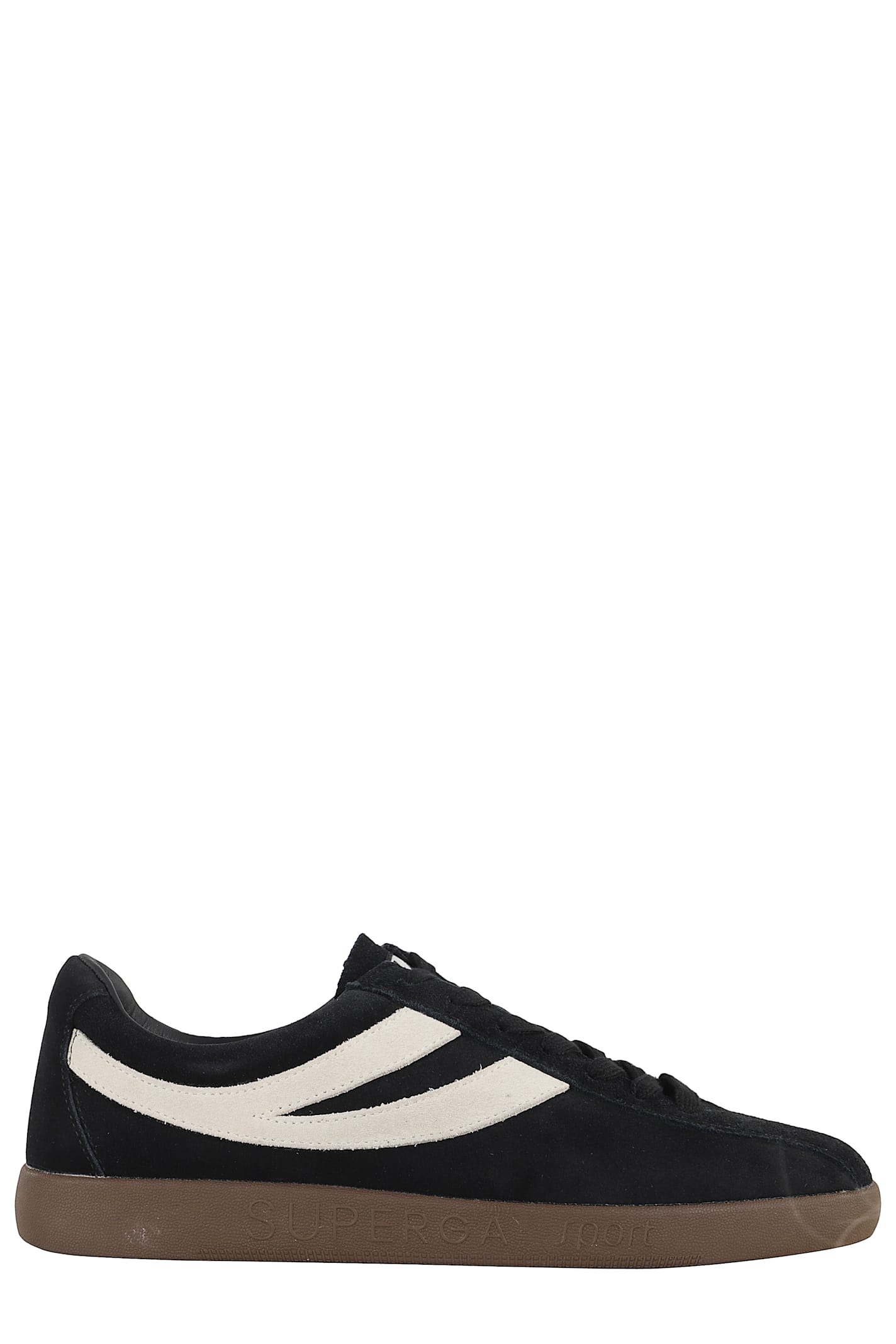 Superga Stripe Trainers In Black