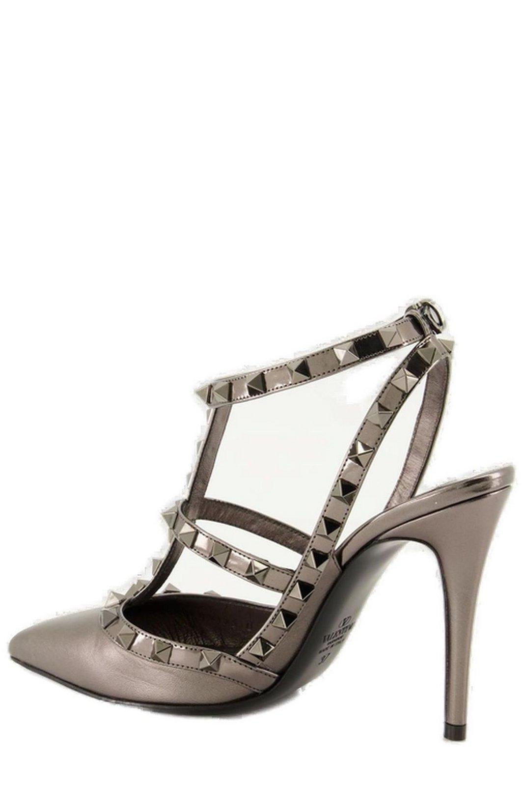 Shop Valentino Garavani Rockstud Pumps In Grigio