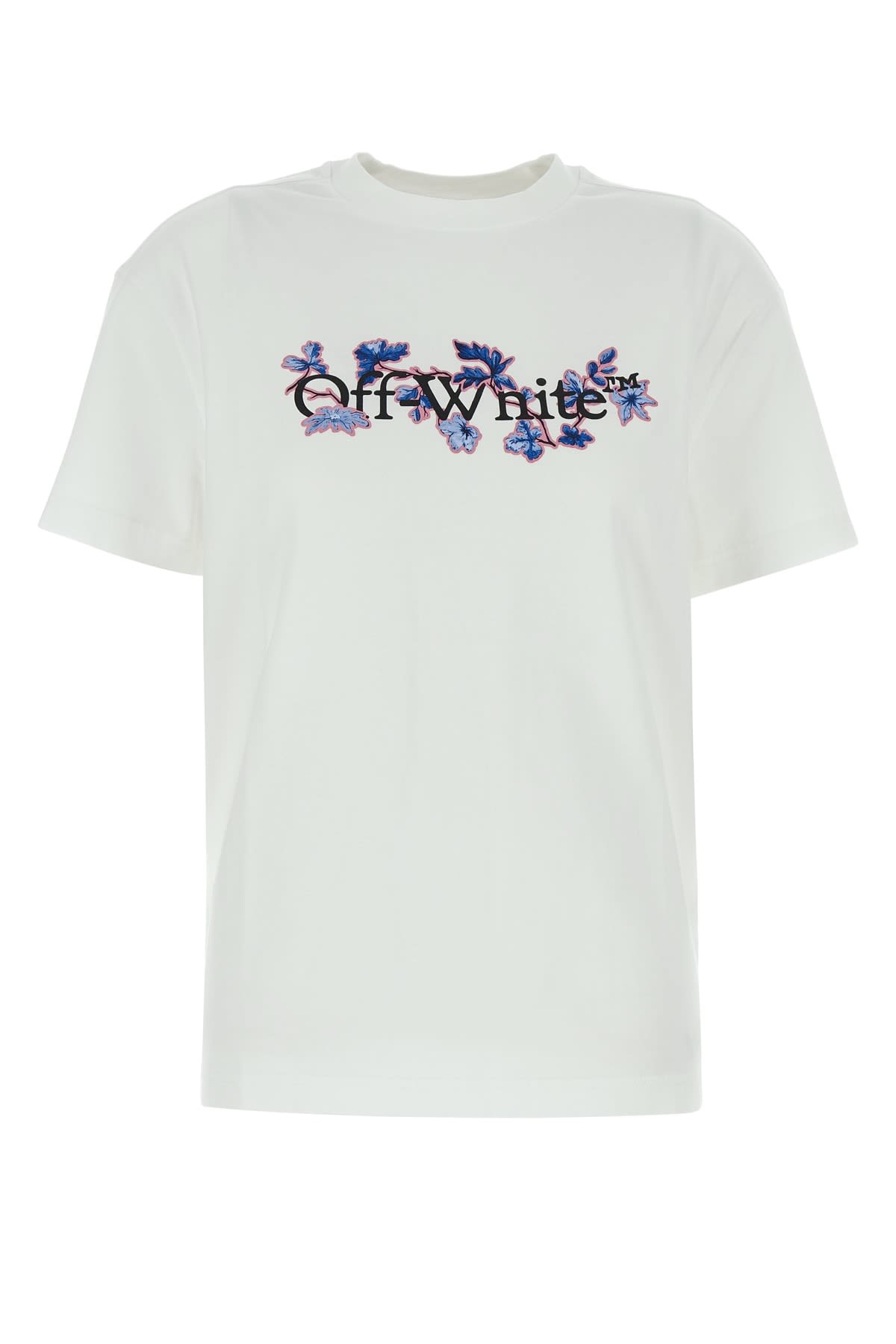 Shop Off-white Flower Bookish Reg Tee White Multicolo In Whitemu