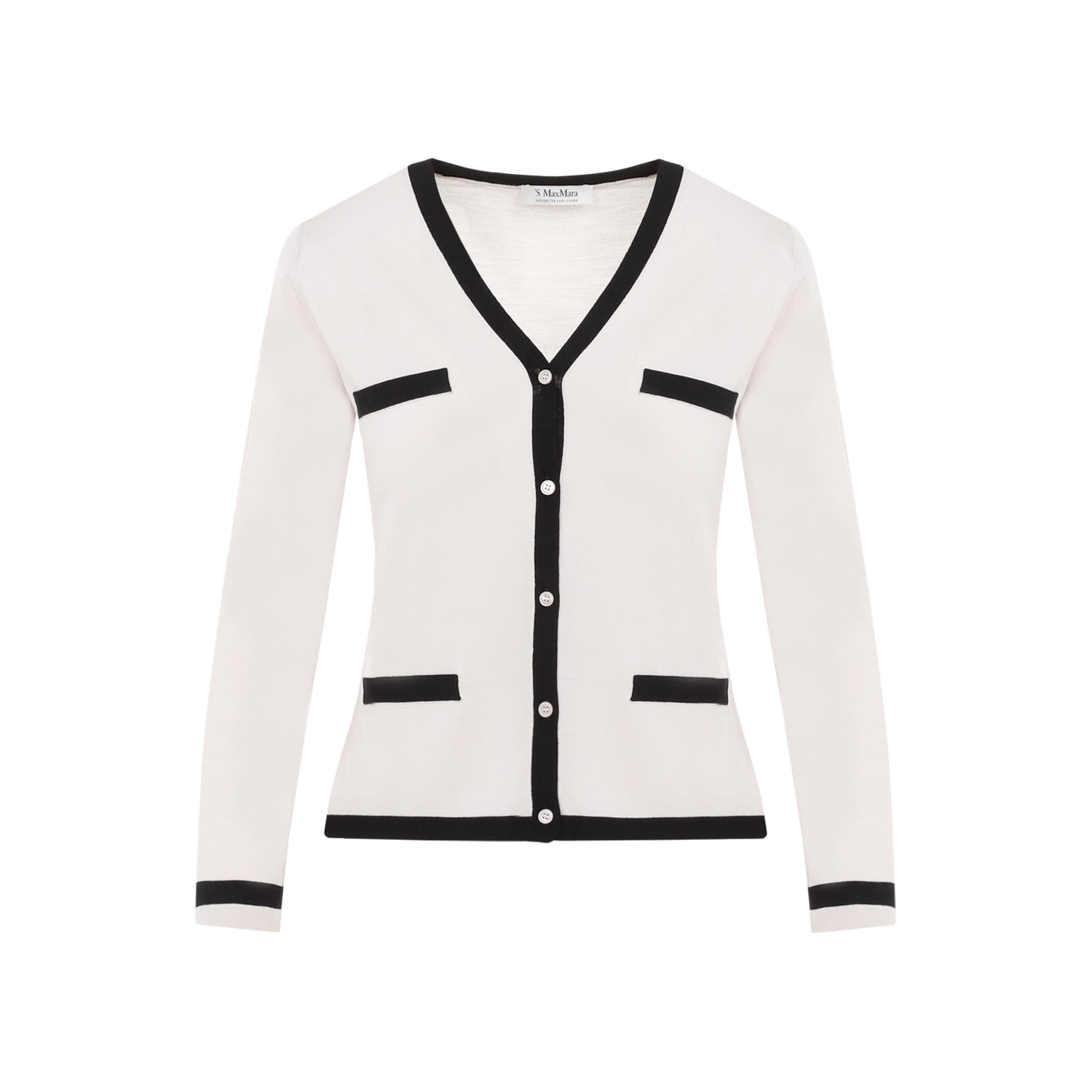 Shop 's Max Mara Kenya Cardigan In Bianco