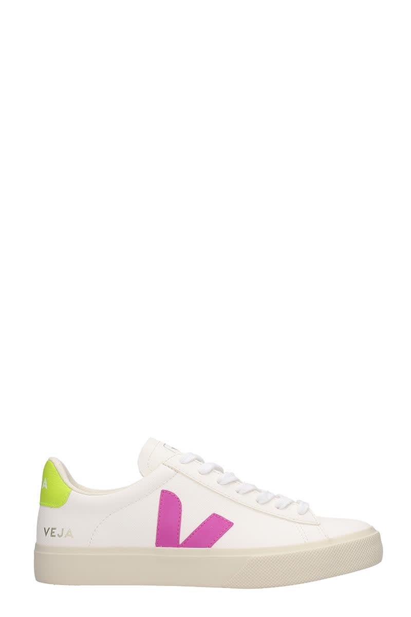 VEJA CAMPO EASY SNEAKERS IN WHITE LEATHER,11282340