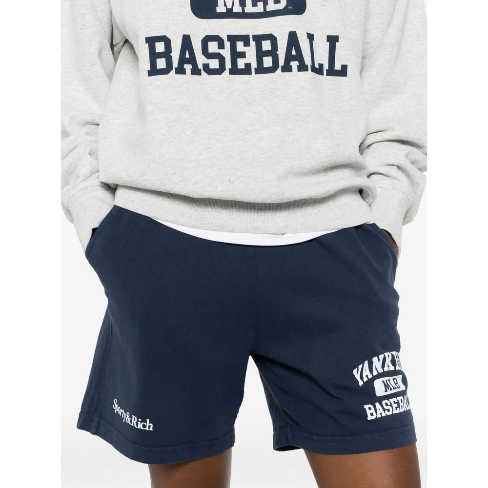 Sporty &amp; Rich Yankees Ivy Gym Short In Blue