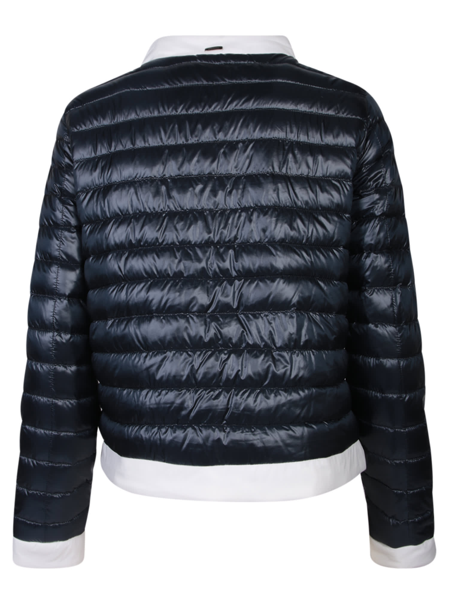 Shop Herno Contrasting Details Blue Jacket