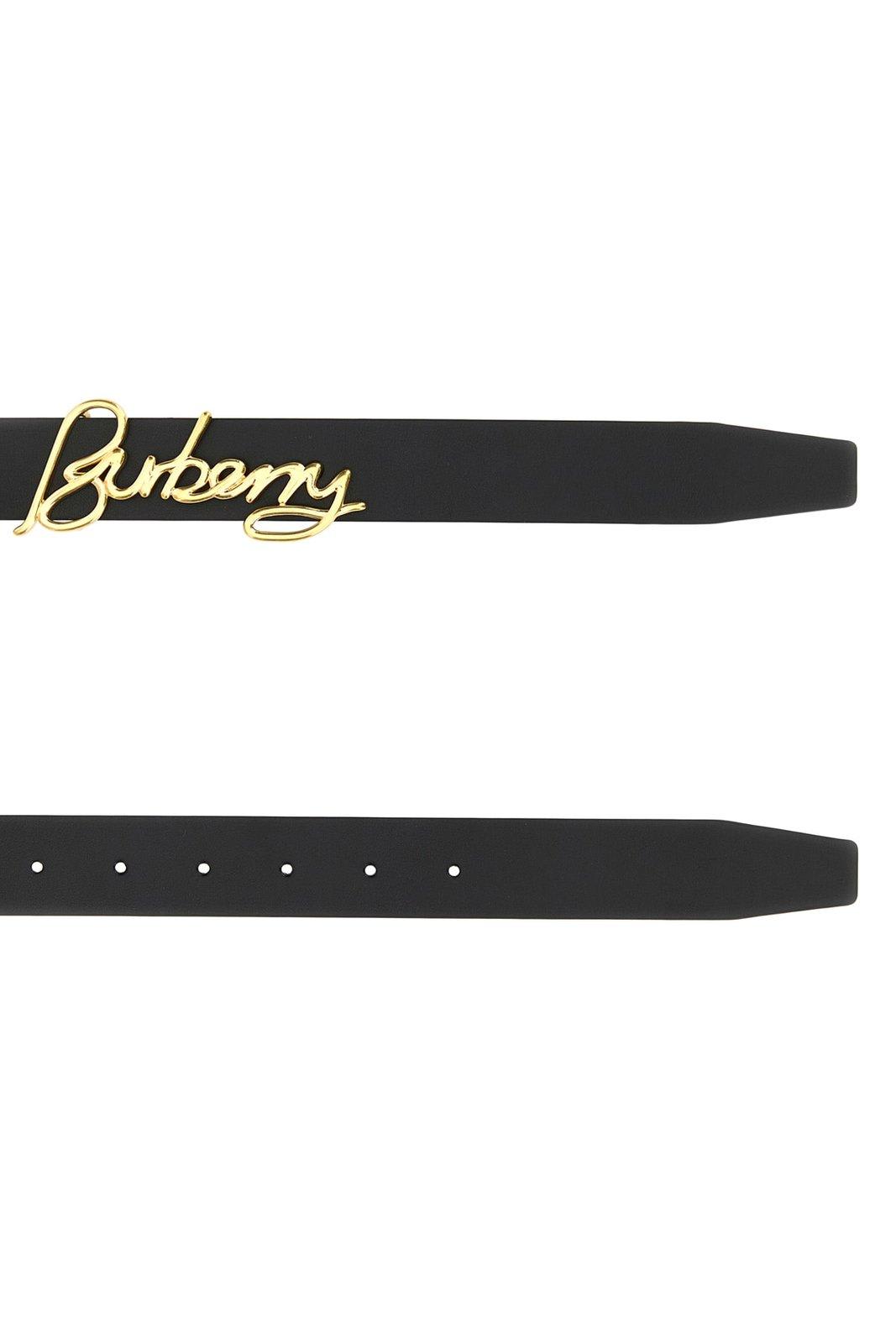 Burberry Adjustable Reversible Belts Smooth Finish In Black