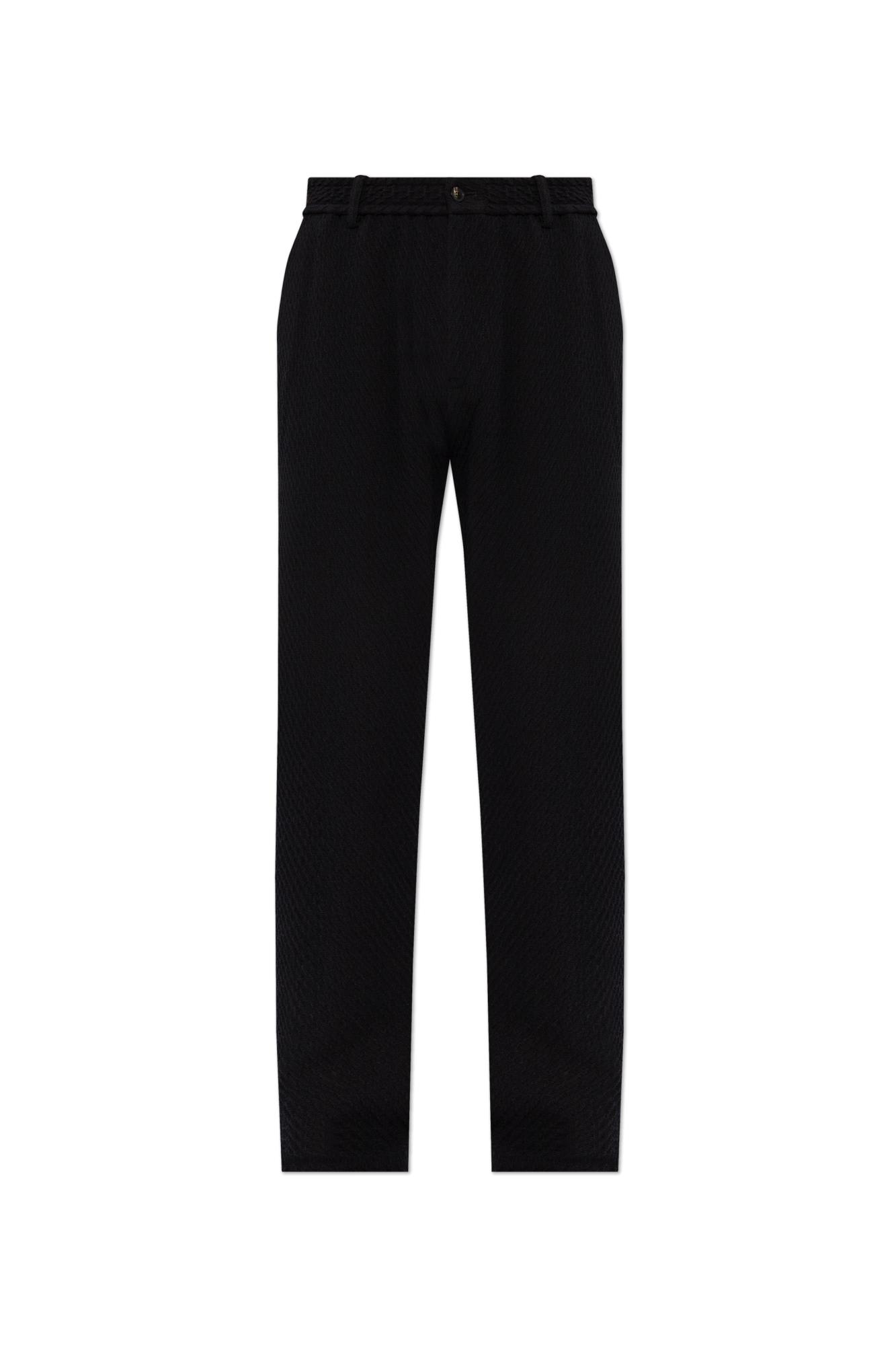 Emporio Armani Wool Trousers With Crease