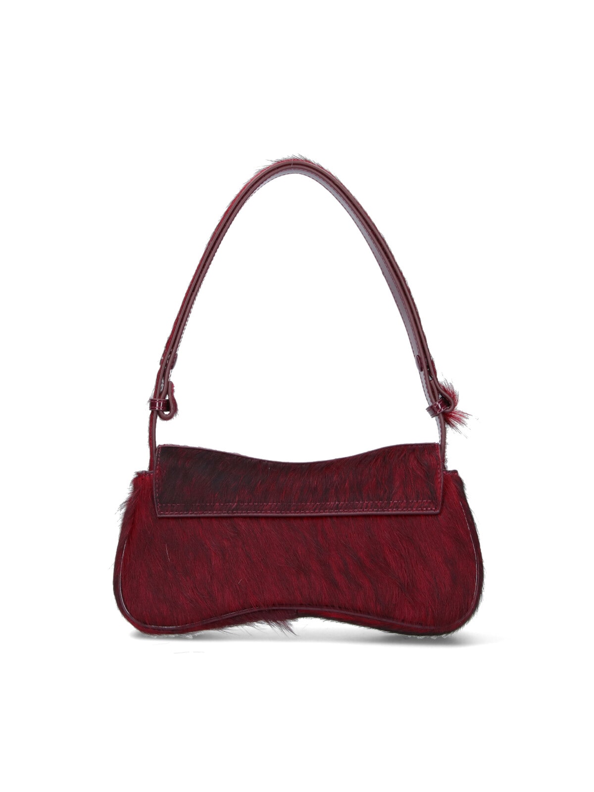 Diesel Pony Hair Bag Play Clutch In Burgundy
