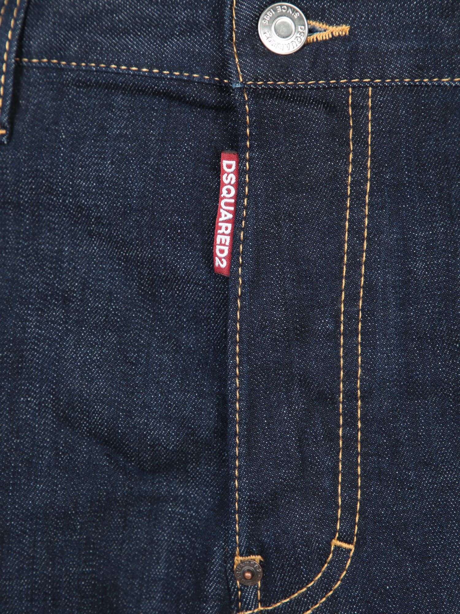 Shop Dsquared2 Wide 642 Blue Jeans