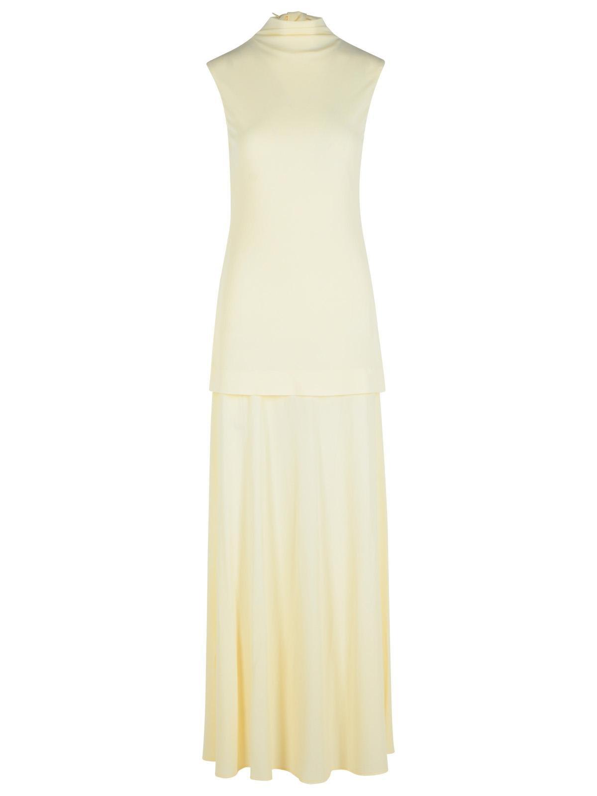 Crepe Sleeveless Maxi Dress