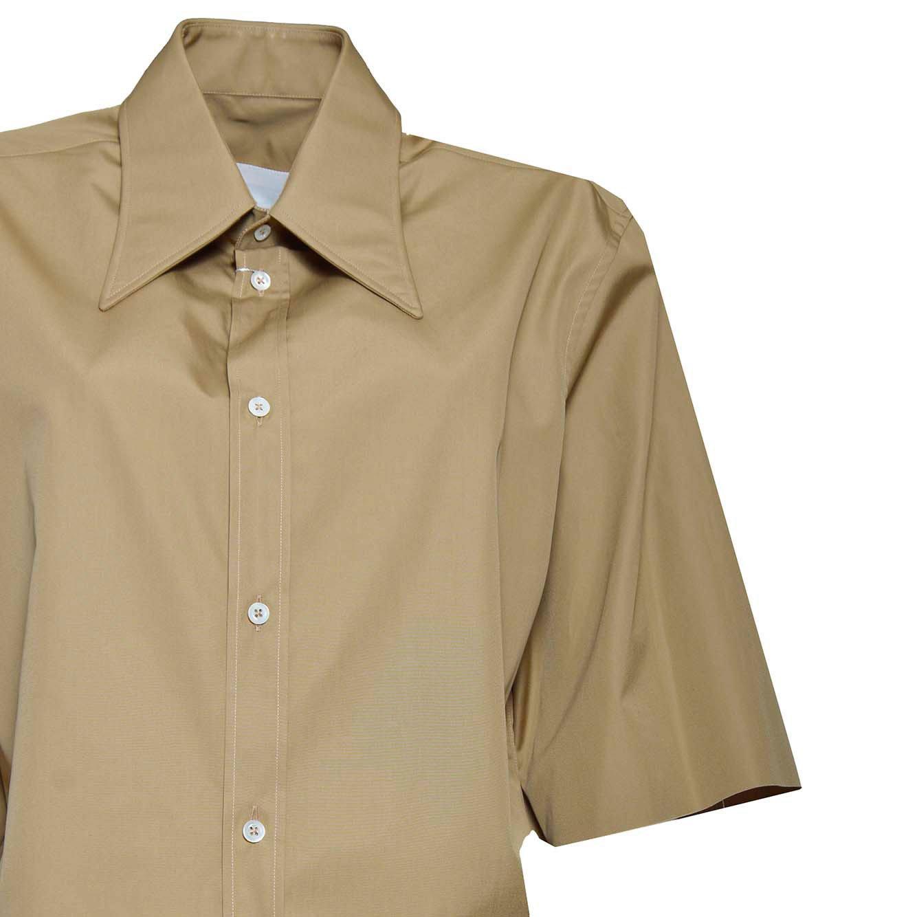 Shop Maison Margiela Short-sleeved Shirt In Camel
