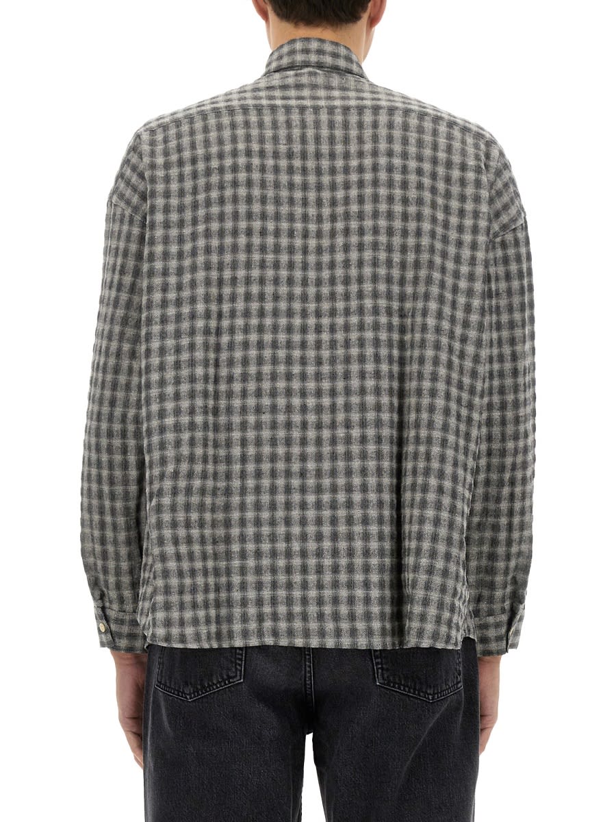 Sunflower Pleated Linen Shorts In Charcoal