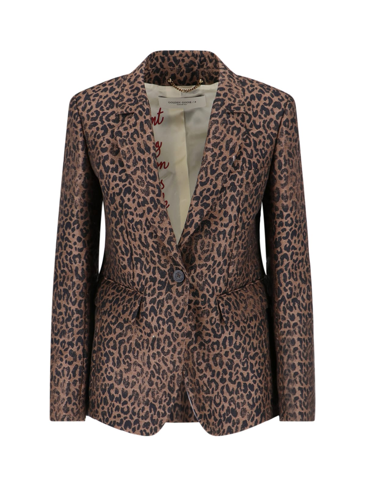 Blazer In Animalier Wool