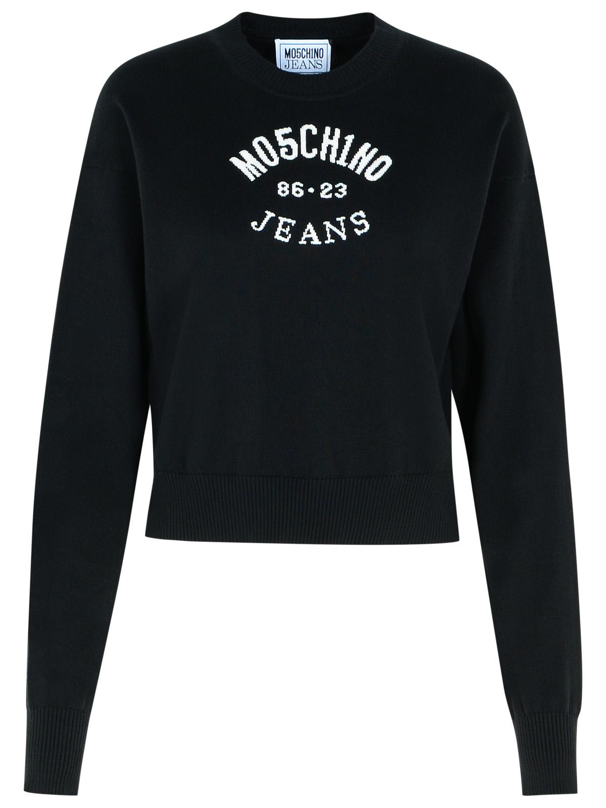 M05CH1N0 Jeans Black Cotton Sweater