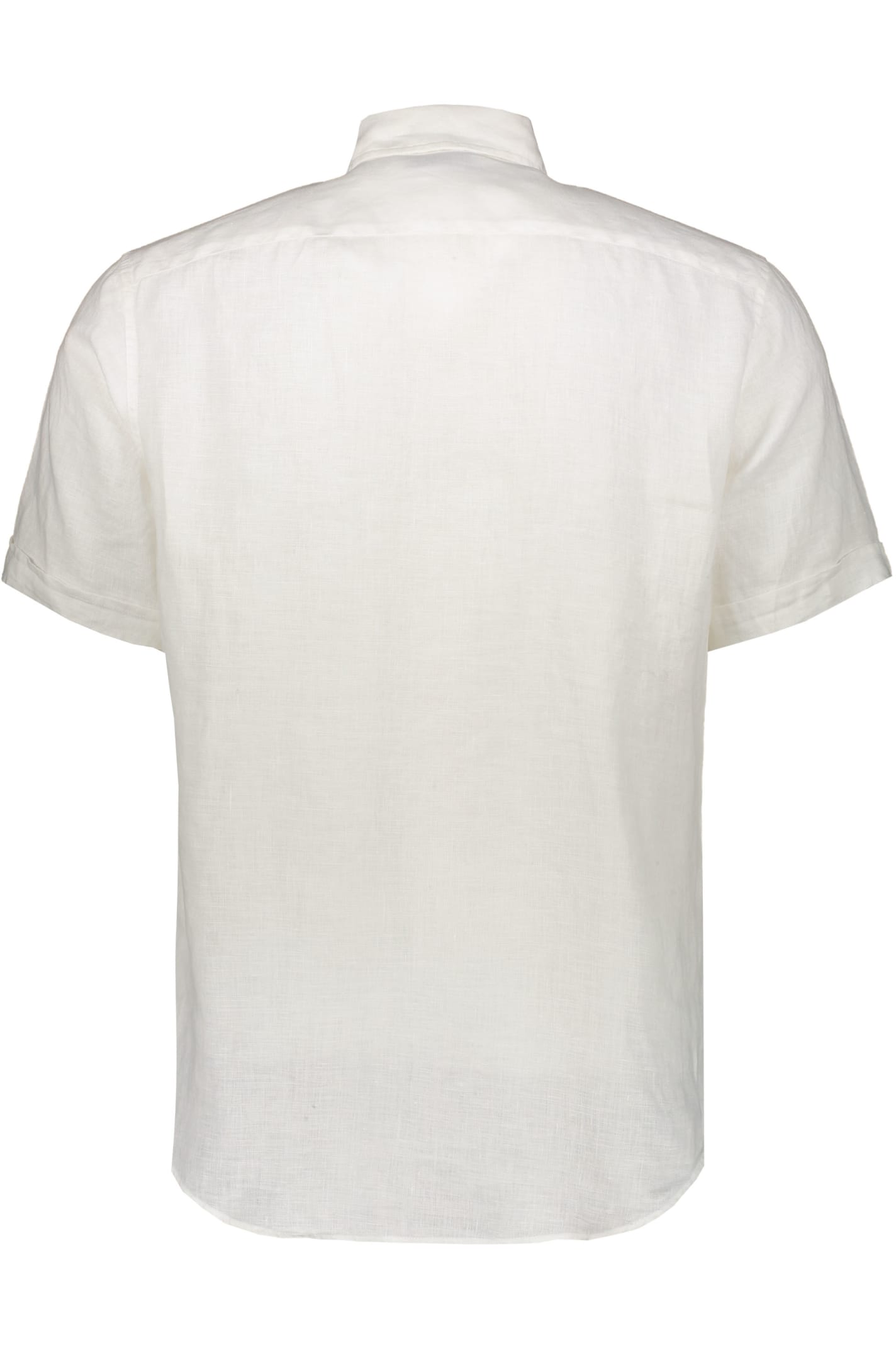 Shop Emporio Armani Linen Shirt In White